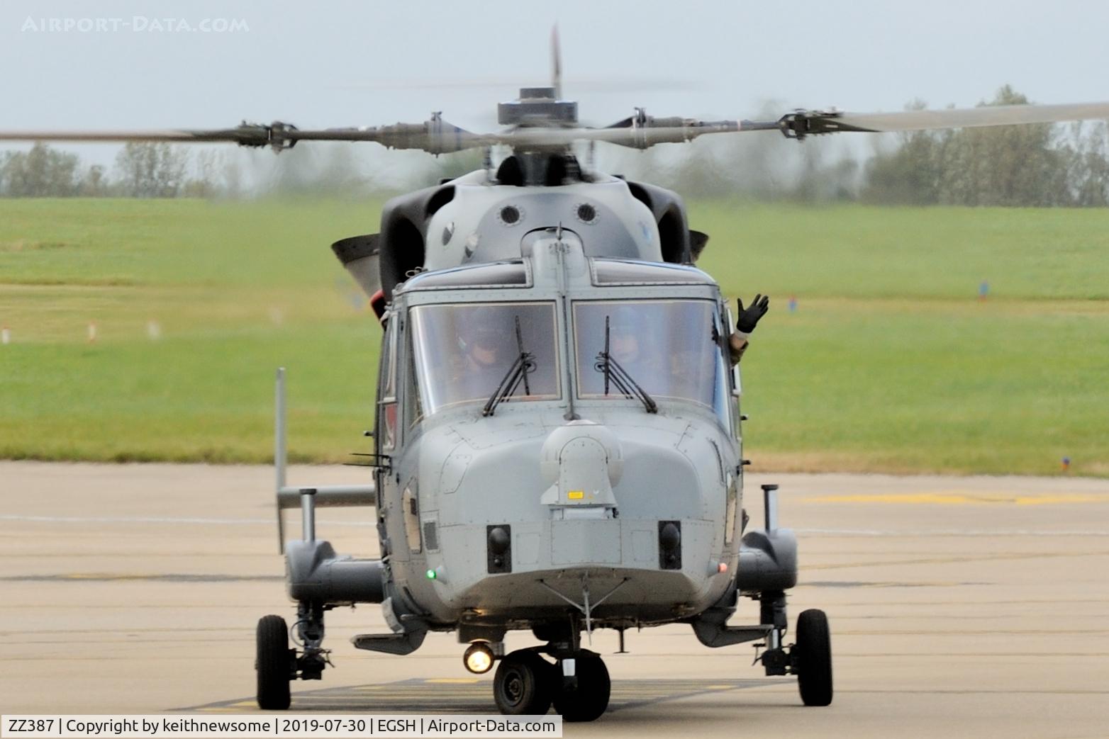 ZZ387, AgustaWestland AW-159 Wildcat AH.1 C/N 506, Farewell Norwich !