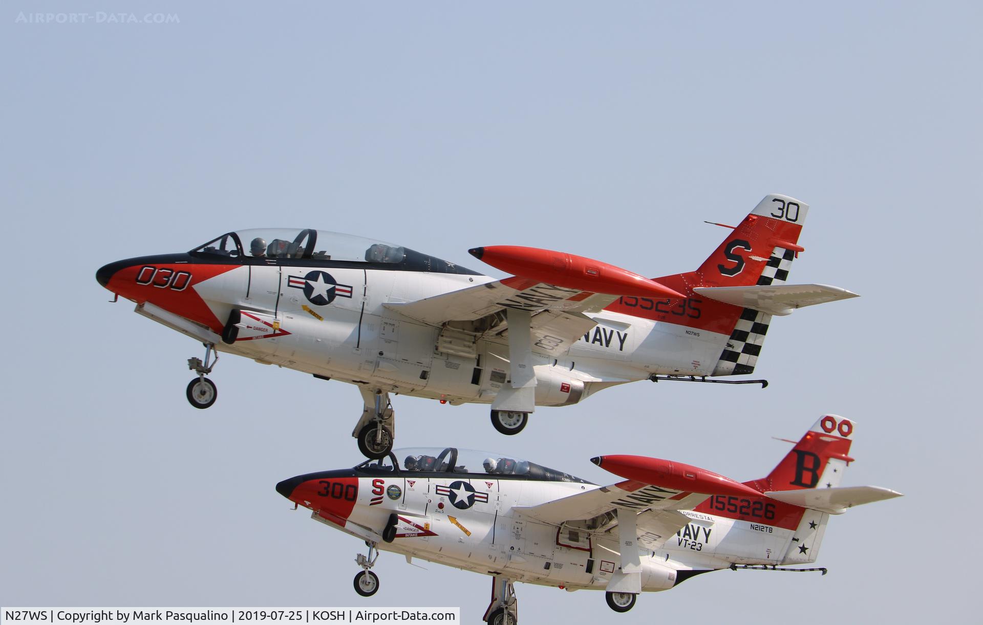 N27WS, North American T-2B Buckeye C/N 310-30, North American T-2B
