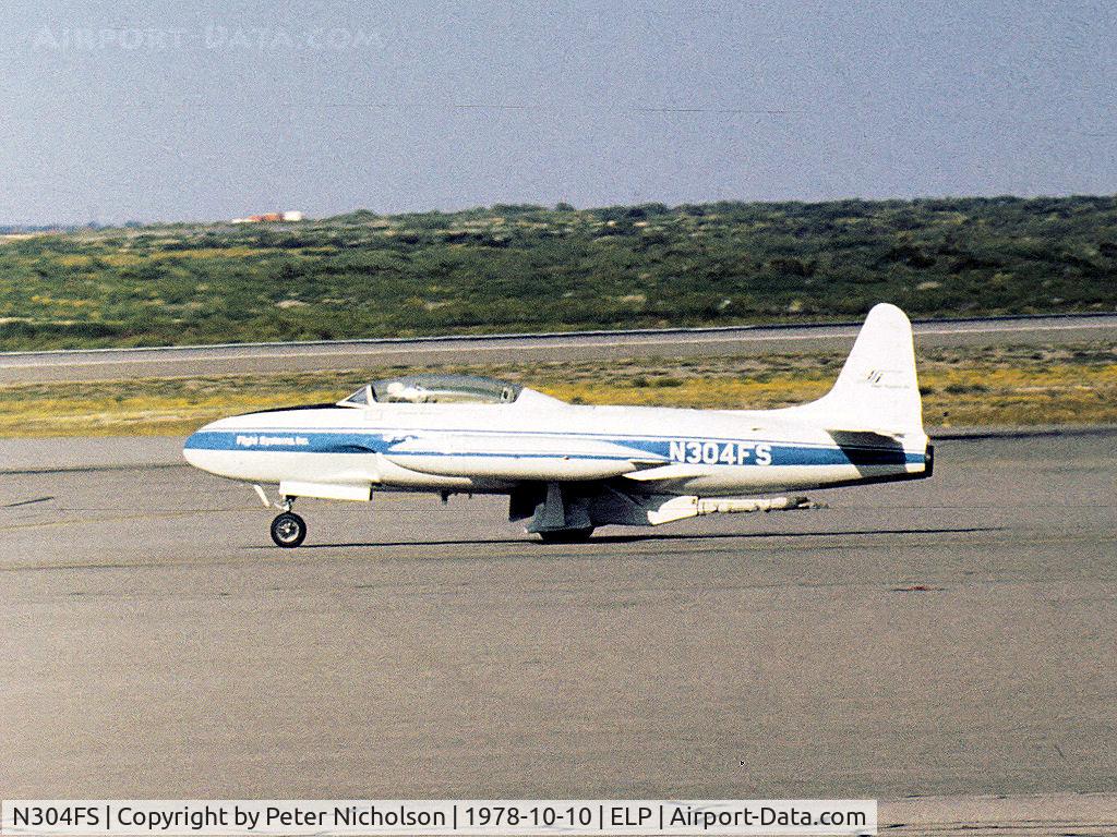 N304FS, 1956 Canadair CT-133 Silver Star 3 (CL-30) C/N T33-192, Flight Systems International operated this ex RCAF Silver Star at El Paso in October 1978