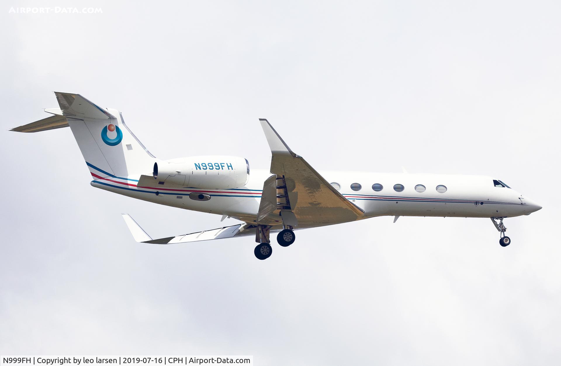 N999FH, 2012 Gulfstream Aerospace GV-SP (G550) C/N 5372, Copenhagen 16.7.2019 on final to R-04L