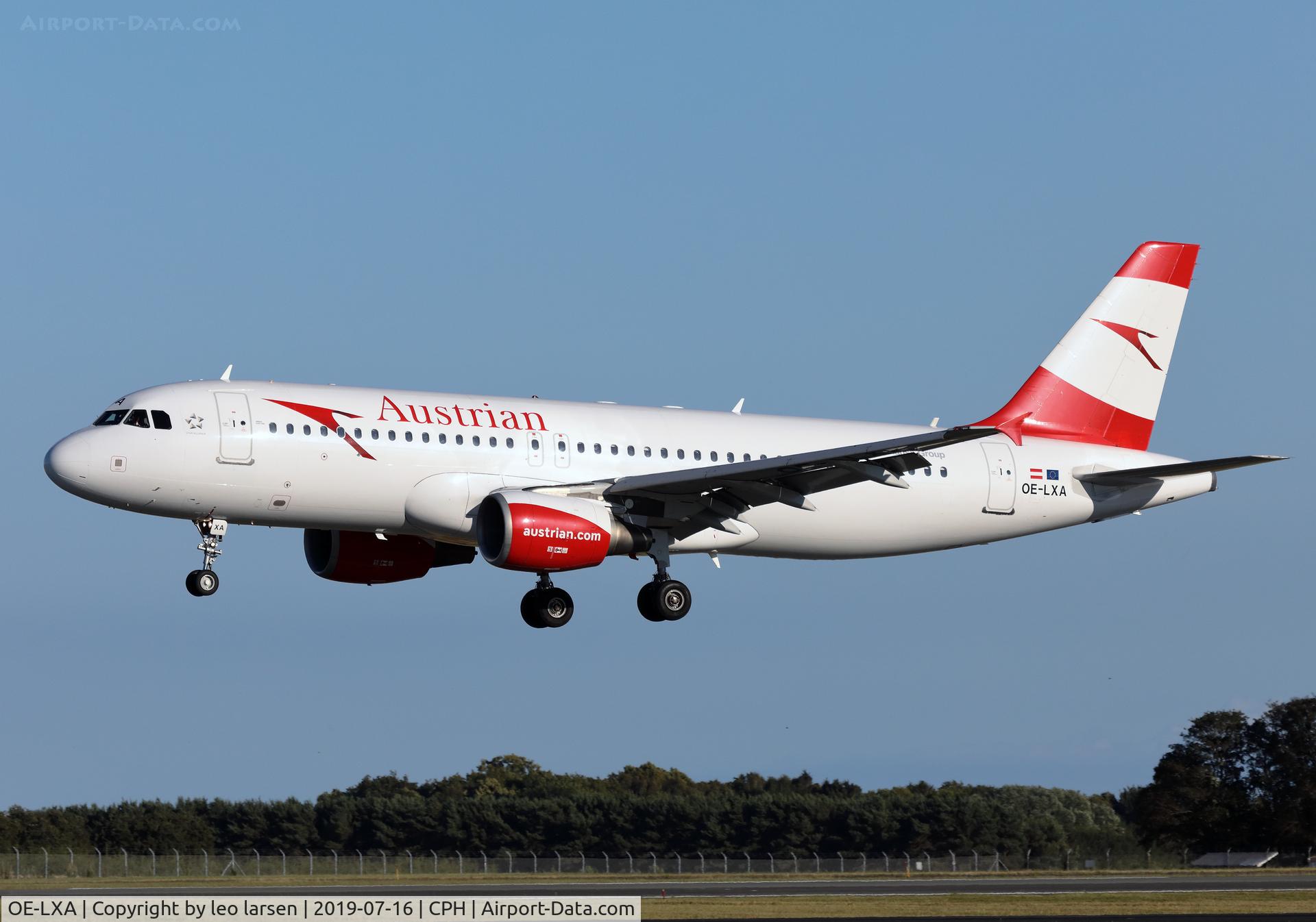 OE-LXA, 2007 Airbus A320-216 C/N 3295, Copenhagen 16.7.2019 L/D R-04L