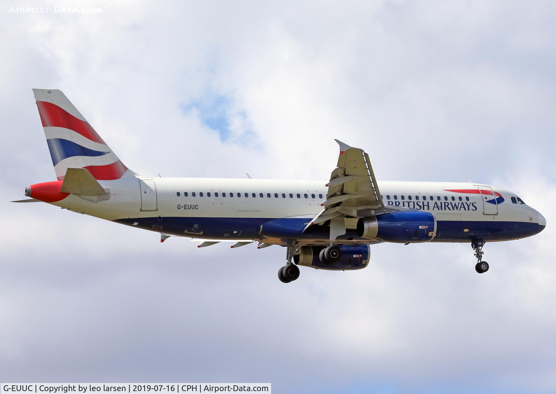 G-EUUC, 2001 Airbus A320-232 C/N 1696, Copenhagen 16.7.2019 on final to R-04L