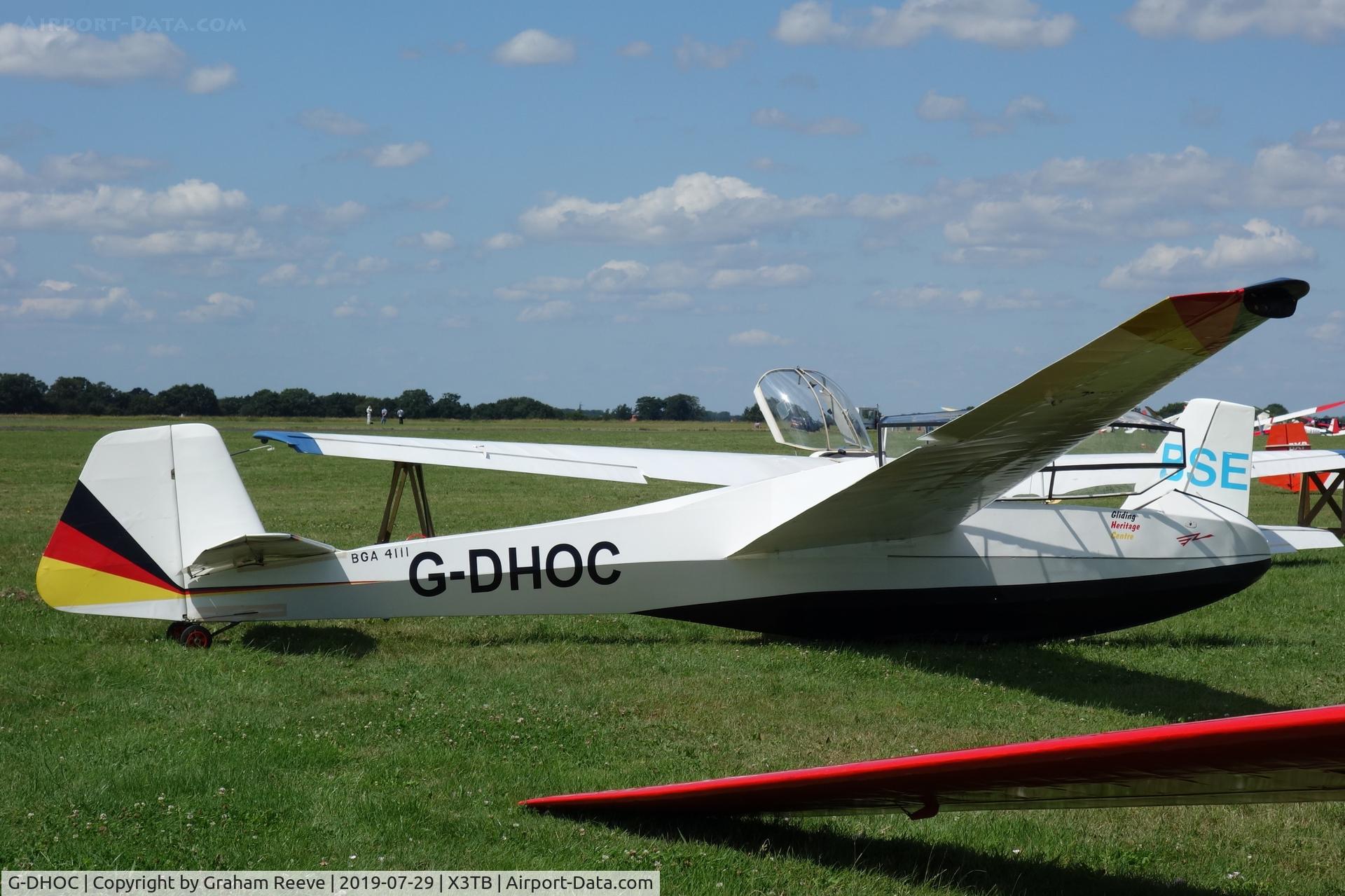 G-DHOC, 1963 Scheibe Bergfalke II/55 C/N 322, Parked at Tibenham.