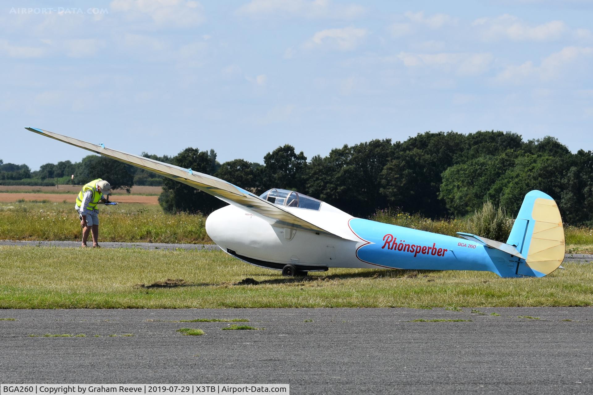 BGA260, Schleicher Rhonsperber C/N 32-16, Parked at Tibenham.