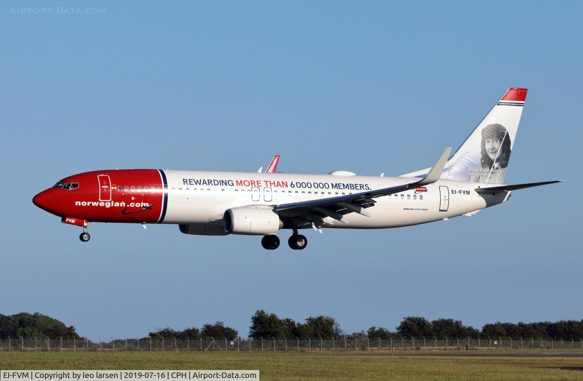 EI-FVM, 2017 Boeing 737-8JP C/N 42277, Copenhagen 16.7.2019 L/D R-04L