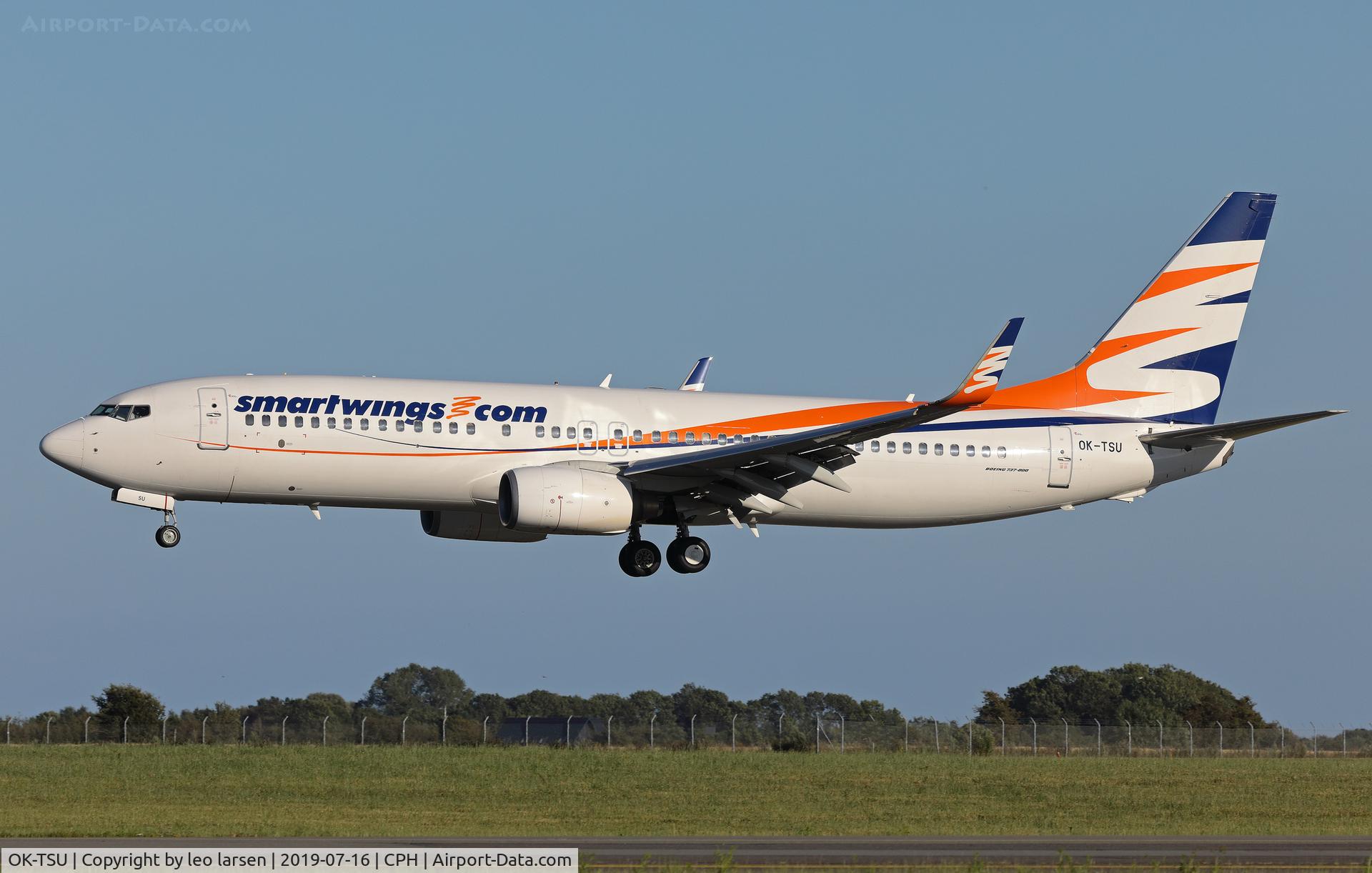 OK-TSU, 2010 Boeing 737-8FZ C/N 31717, Copenhagen 16.7.2019 L/D R-04L