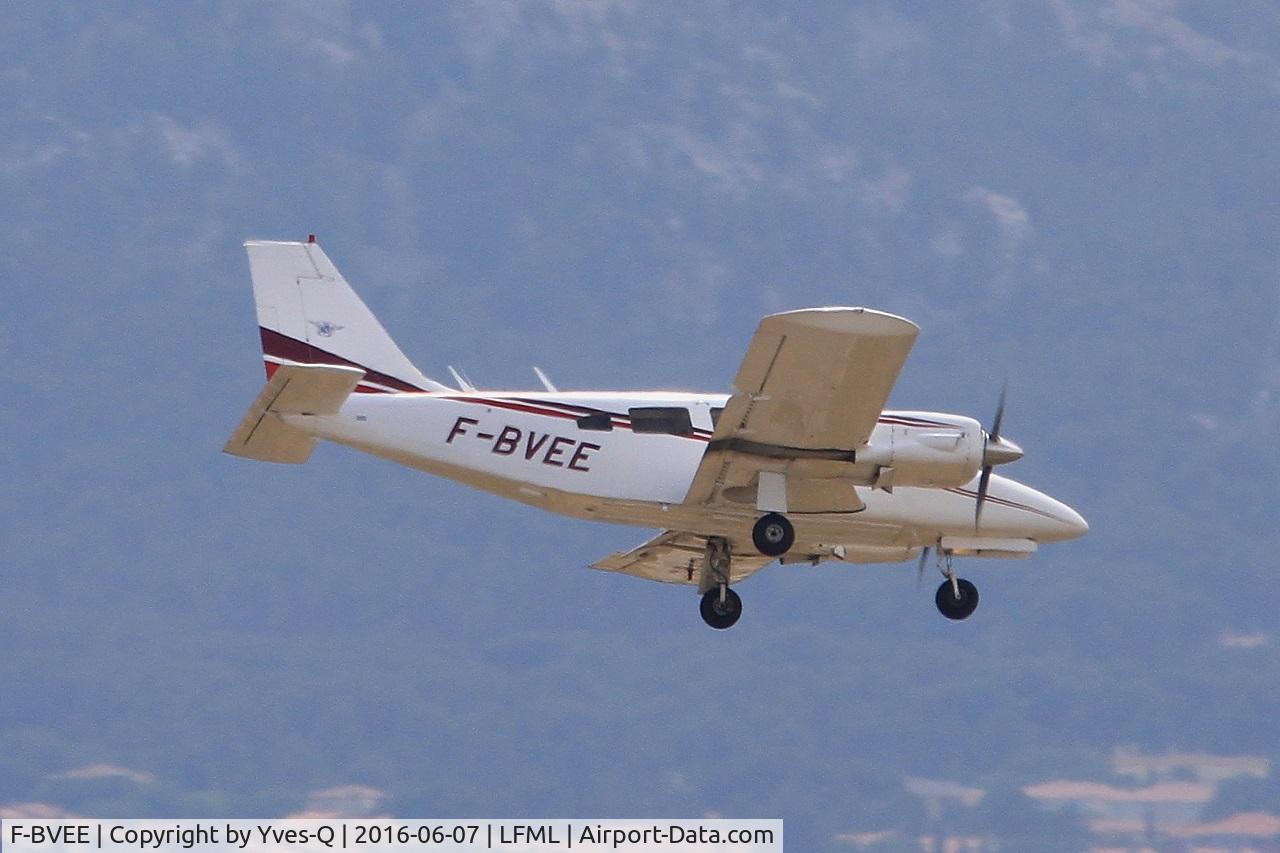 F-BVEE, Piper PA-34-200 C/N 347450060, Piper PA-34-200, On final rwy 31L, Marseille-Provence Airport (LFML-MRS)