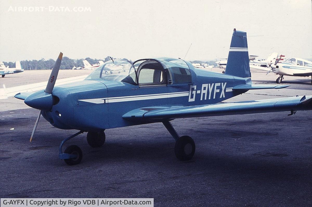 G-AYFX, 1970 American AA-1 Yankee C/N AA1-0318, Place & date unknown. 1970's.