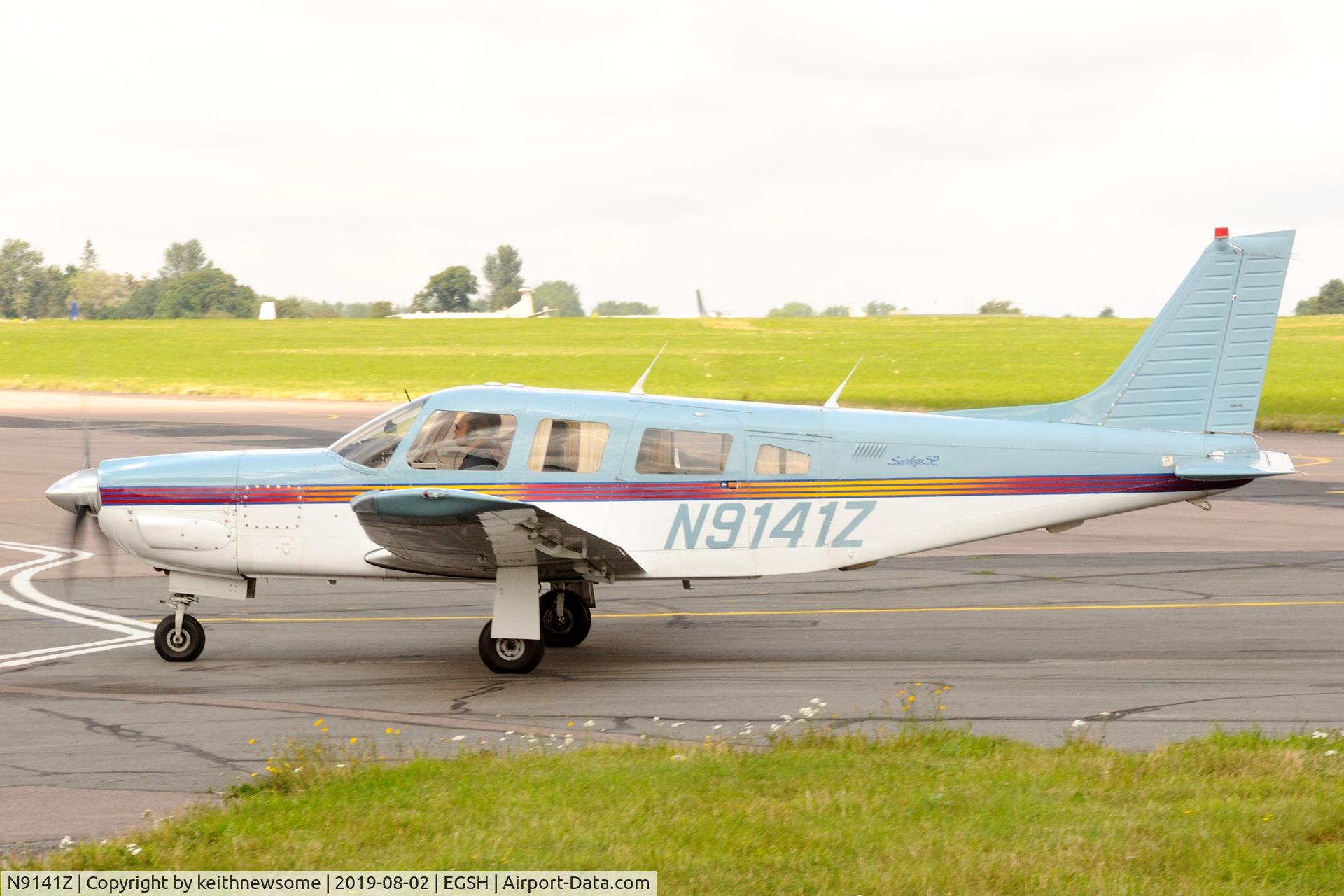 N9141Z, 1988 Piper PA-32R-301 Saratoga II HP C/N 3213016, Arriving at Norwich.
