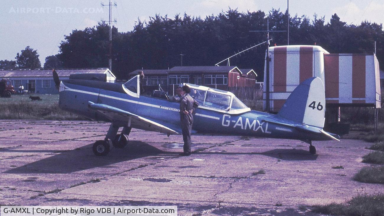 G-AMXL, 1951 De Havilland DHC-1 Chipmunk 22 C/N C1/0242, Early 1970's. Place & date unknown.