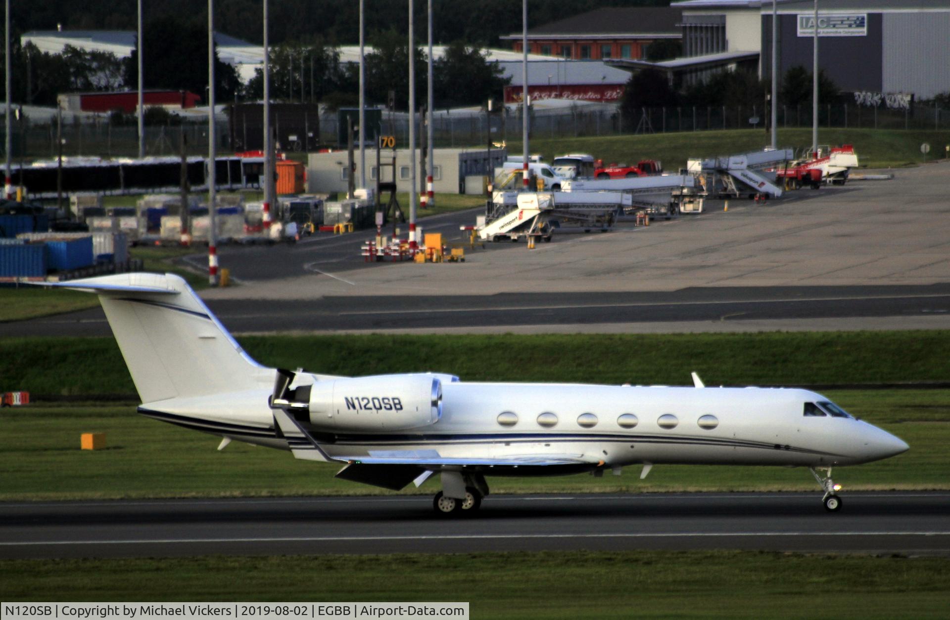 N120SB, 2008 Cessna 680 Citation Sovereign C/N 680-0206, Landing runway 15 at BHX