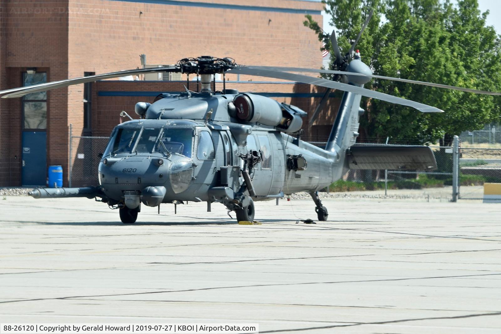 88-26120, 1988 Sikorsky HH-60G Pave Hawk C/N 70-1341, Parked on the Idaho ANG ramp.  130th Rescue Sq., 129th Rescue Wing, CA ANG, Moffett Field, CA.