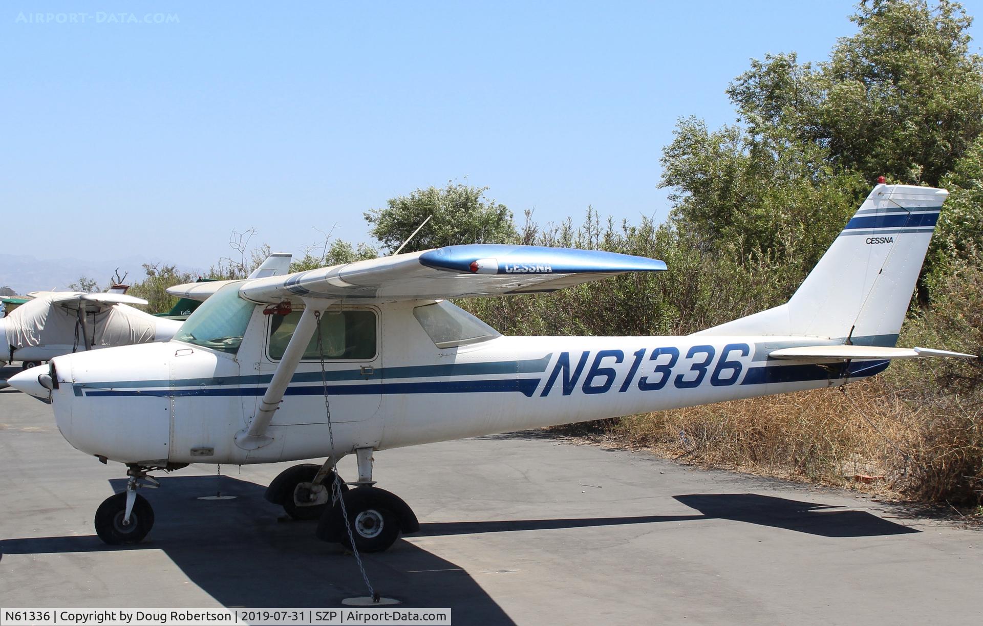 N61336, 1969 Cessna 150J C/N 15070973, 1969 Cessna 150J, Continental O-200 100 Hp, on River Bank tie down