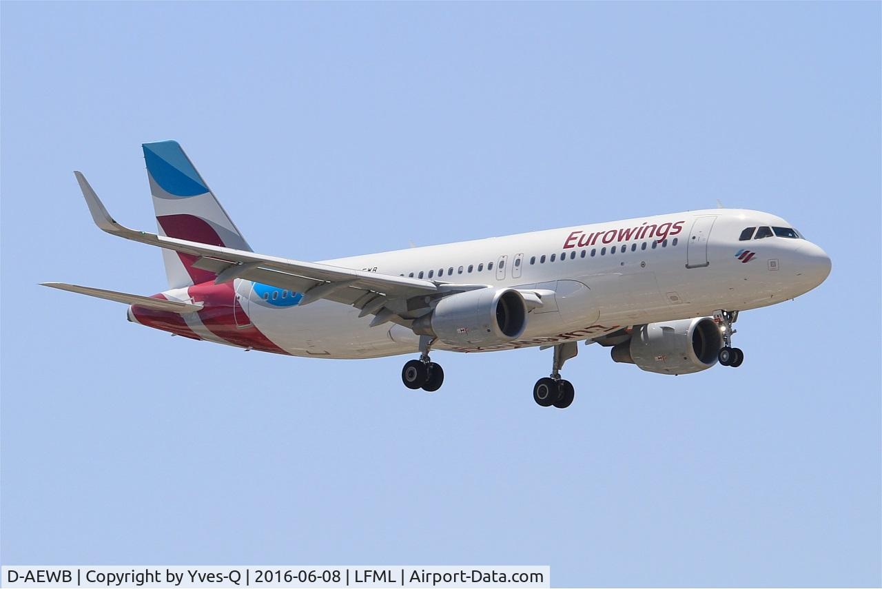 D-AEWB, 2016 Airbus A320-214 C/N 6992, Airbus A320-214, Short approach rwy 31R, Marseille-Provence Airport (LFML-MRS)