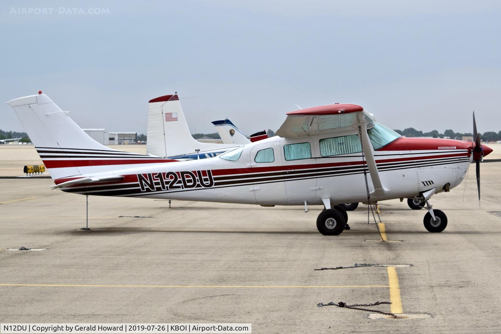N12DU, 1979 Cessna TU206G Turbo Stationair C/N U20605202, Parked on north GA ramp.