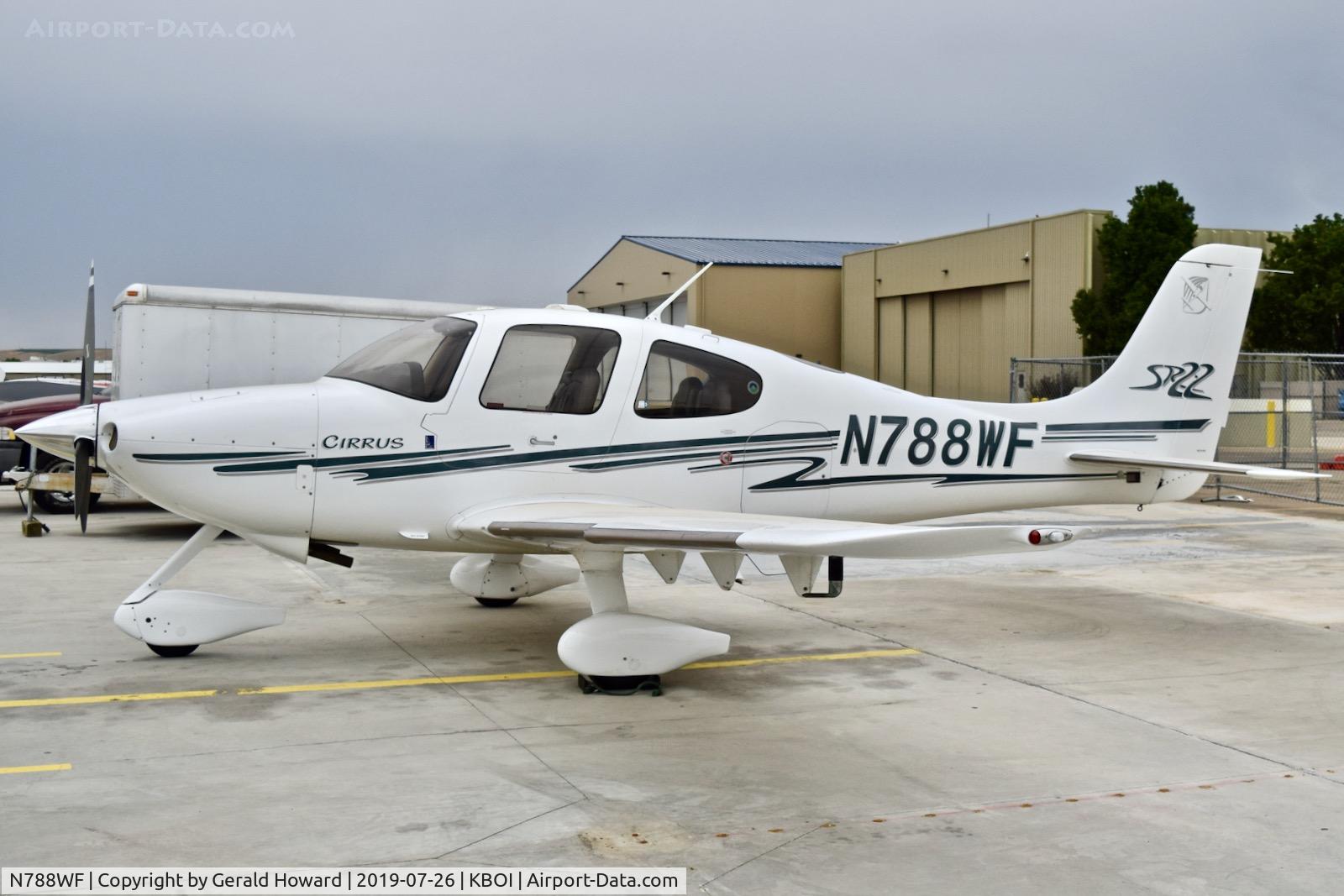 N788WF, 2003 Cirrus SR22 C/N 0720, Parked on the south GA ramp.