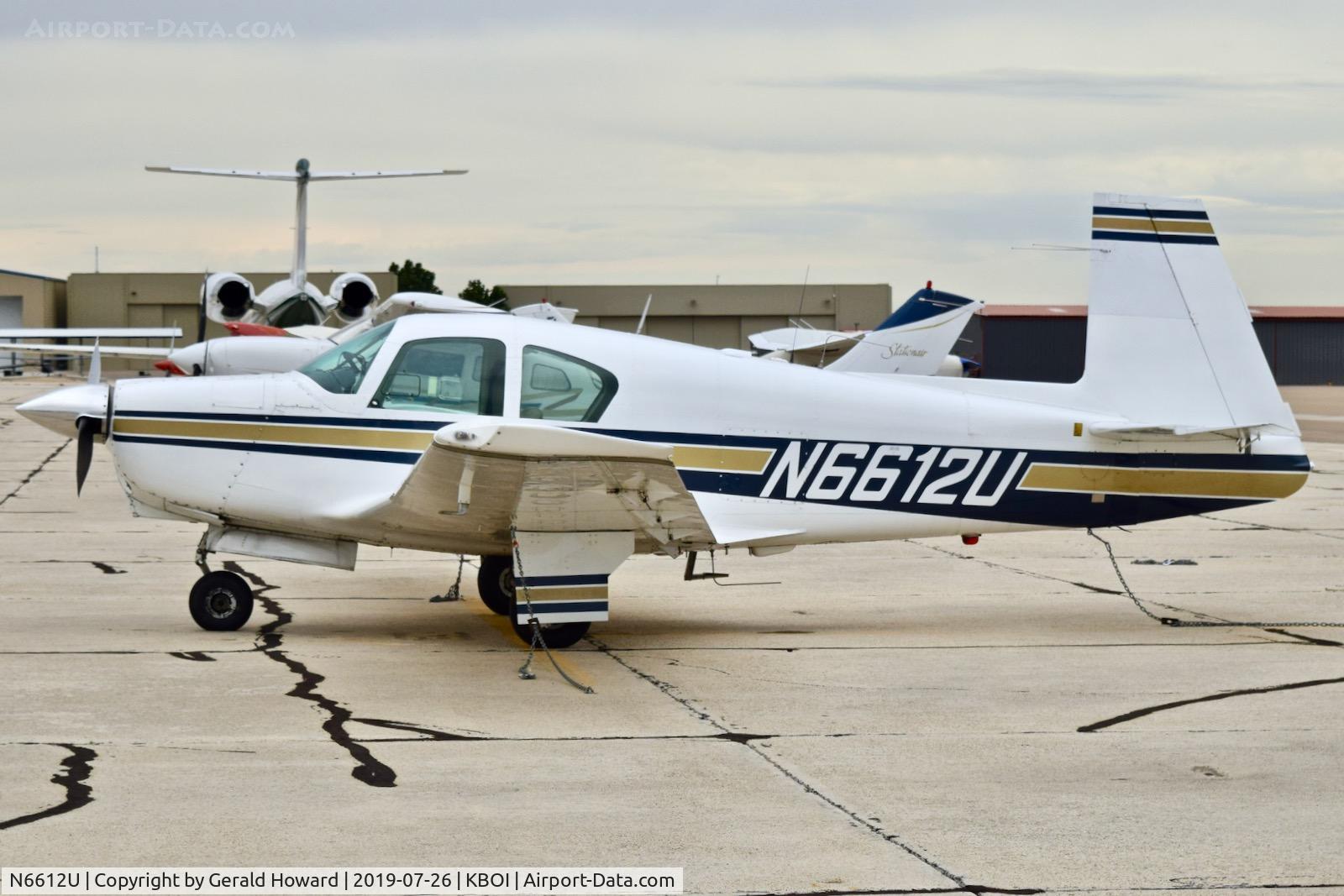 N6612U, 1963 Mooney M20D Master C/N 107, Parked on the south GA ramp.