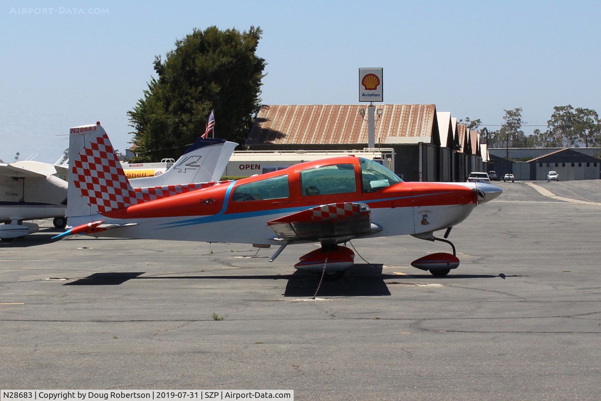 N28683, 1978 Grumman American AA-5B Tiger C/N AA5B0755, 1978 Grumman-American AA-5B TIGER, Lycoming O&VO-360 180 Hp, on Transient Ramp