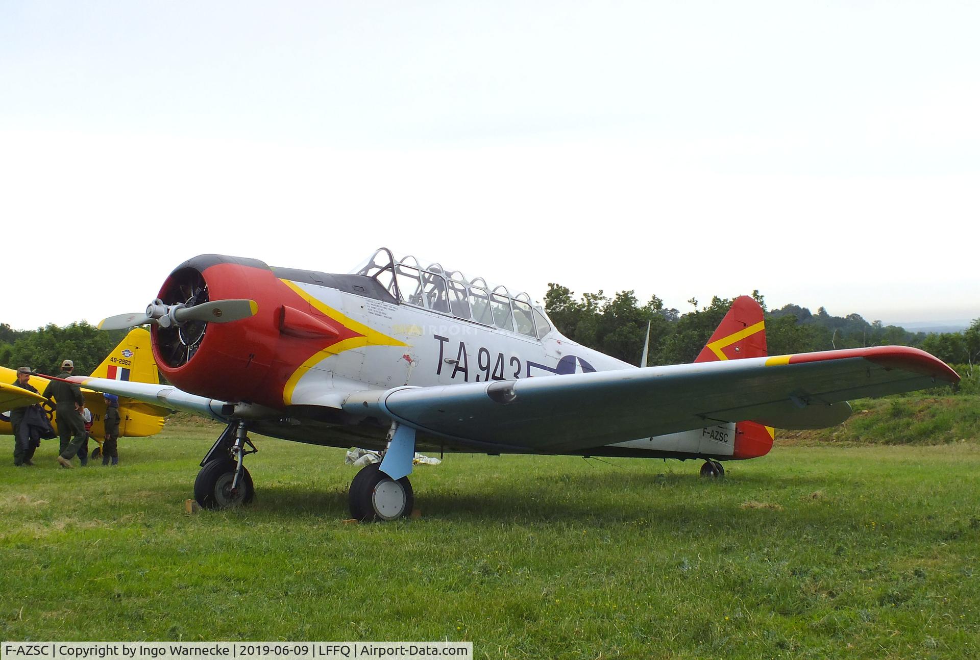 F-AZSC, North American AT-6D Texan C/N 88-15943 (41-34672), North American AT-6D Texan at the Meeting Aerien 2019, La-Ferte-Alais