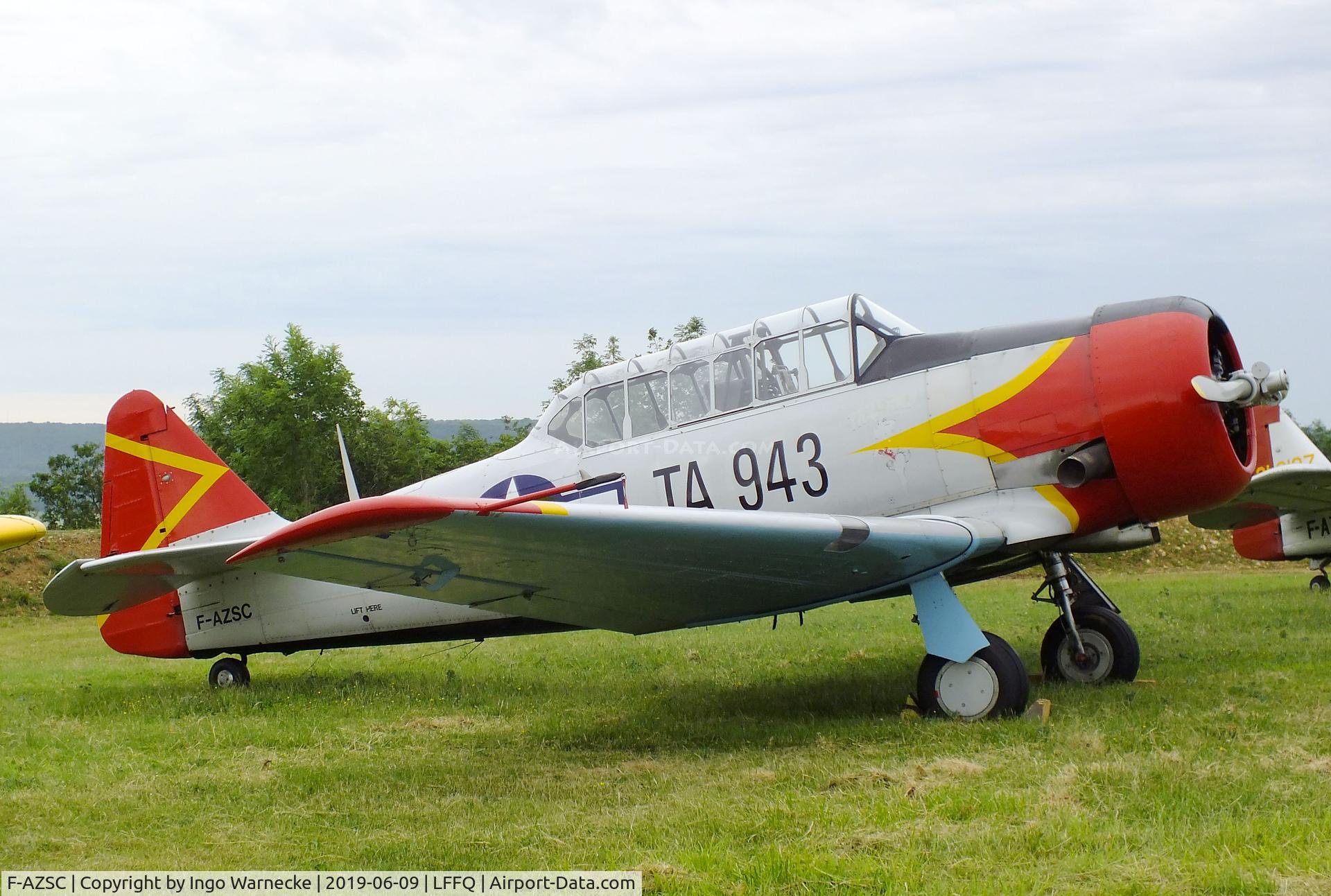 F-AZSC, North American AT-6D Texan C/N 88-15943 (41-34672), North American AT-6D Texan at the Meeting Aerien 2019, La-Ferte-Alais