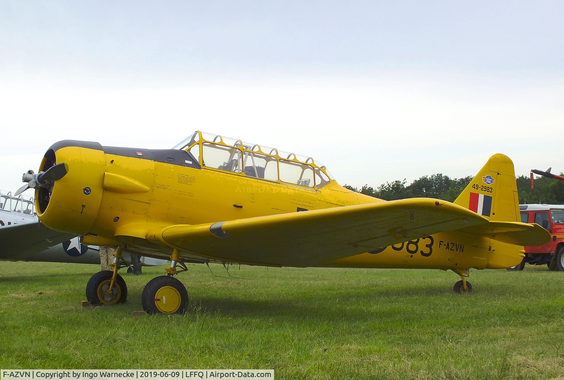 F-AZVN, 1941 North American T-6G Texan C/N 168-87, North American T-6G Texan at the Meeting Aerien 2019, La-Ferte-Alais