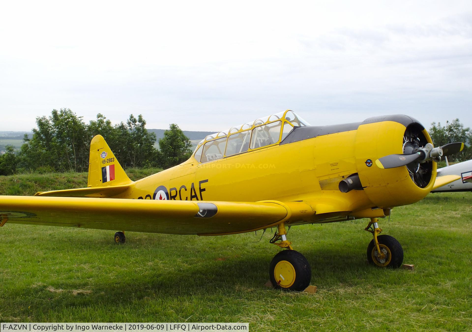 F-AZVN, 1941 North American T-6G Texan C/N 168-87, North American T-6G Texan at the Meeting Aerien 2019, La-Ferte-Alais