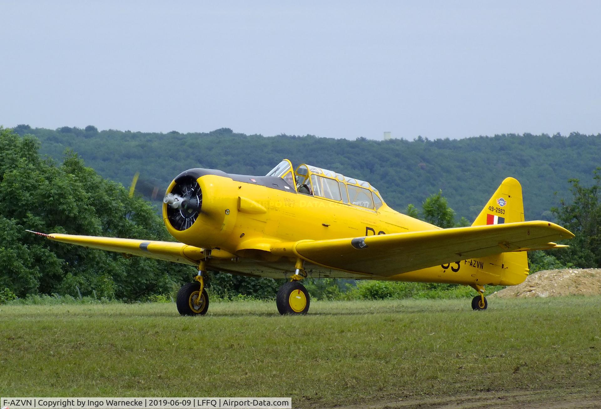 F-AZVN, 1941 North American T-6G Texan C/N 168-87, North American T-6G Texan at the Meeting Aerien 2019, La-Ferte-Alais