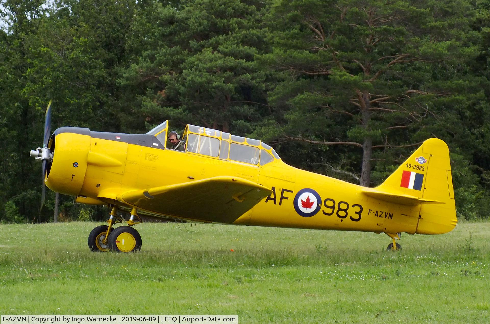 F-AZVN, 1941 North American T-6G Texan C/N 168-87, North American T-6G Texan at the Meeting Aerien 2019, La-Ferte-Alais
