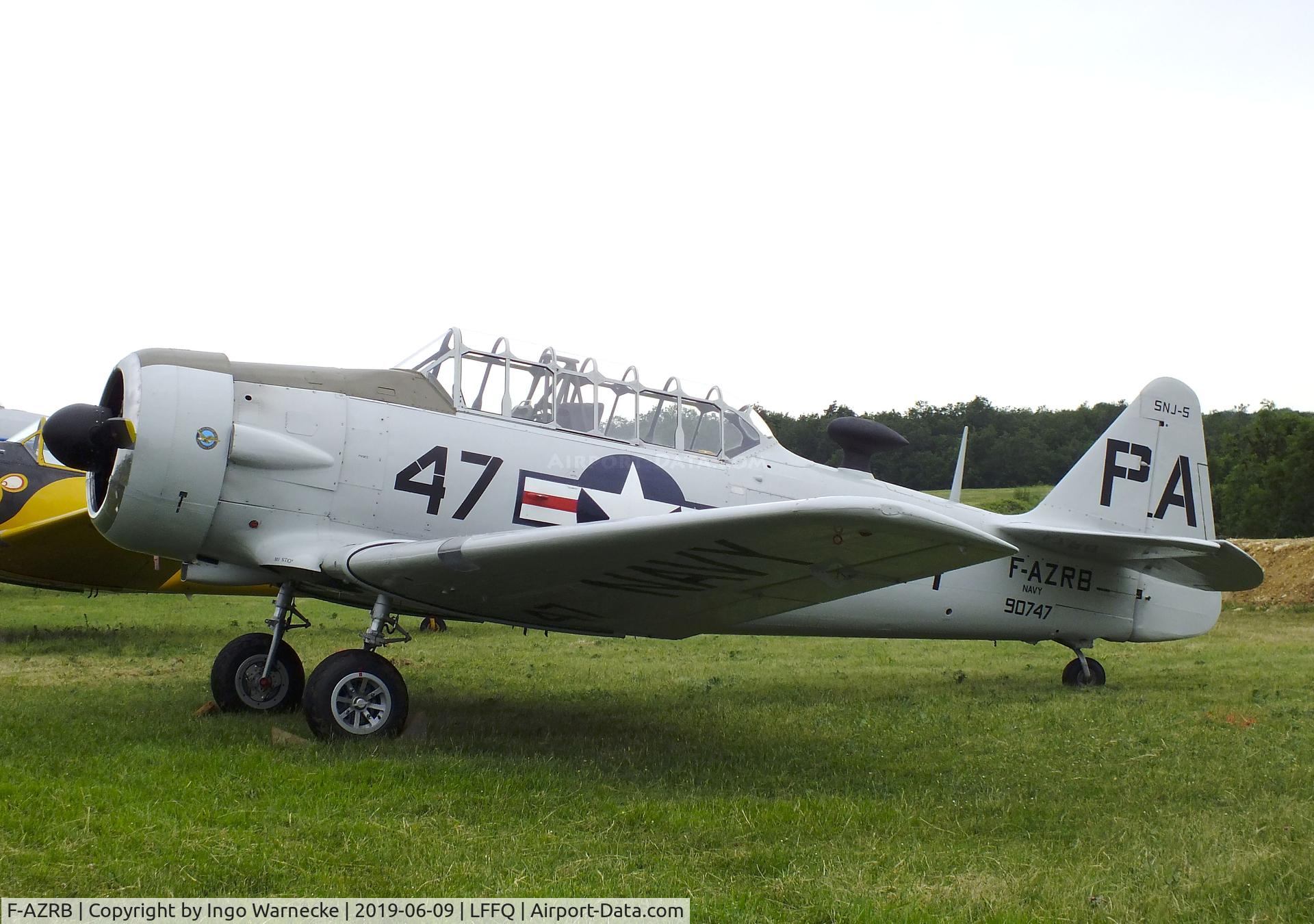F-AZRB, North American SNJ-5 Texan Texan C/N 88-17955, North American SNJ-5 (T-6) Texan at the Meeting Aerien 2019, La-Ferte-Alais