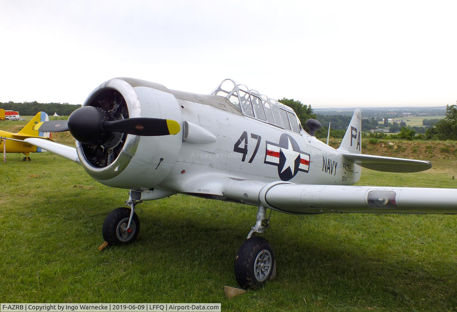 F-AZRB, North American SNJ-5 Texan Texan C/N 88-17955, North American SNJ-5 (T-6) Texan at the Meeting Aerien 2019, La-Ferte-Alais