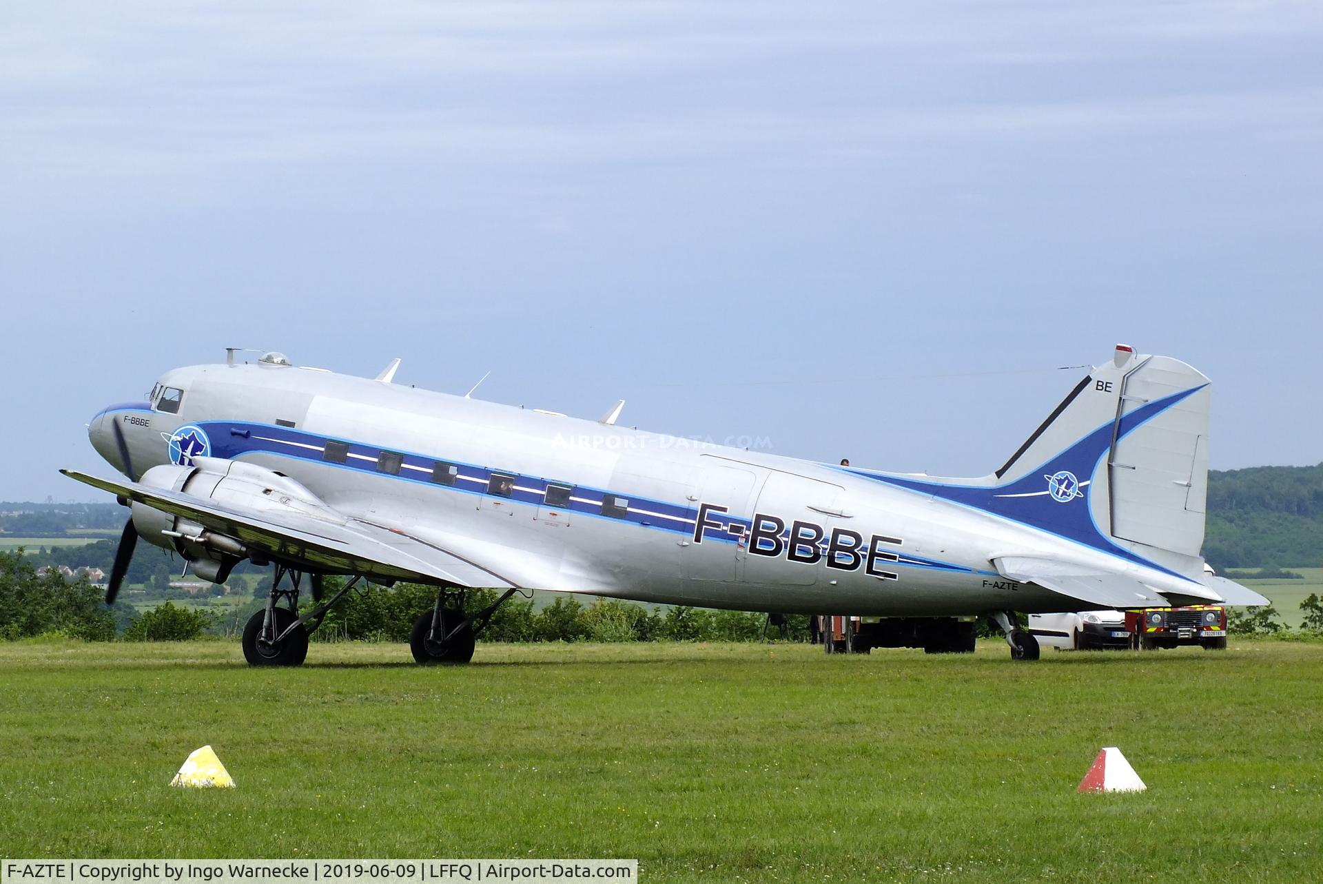 F-AZTE, 1943 Douglas C-47A-1-DL  Skytrain C/N 9172, Douglas C-47A Skytrain (representing an Air France DC-3) at the Meeting Aerien 2019, La-Ferte-Alais