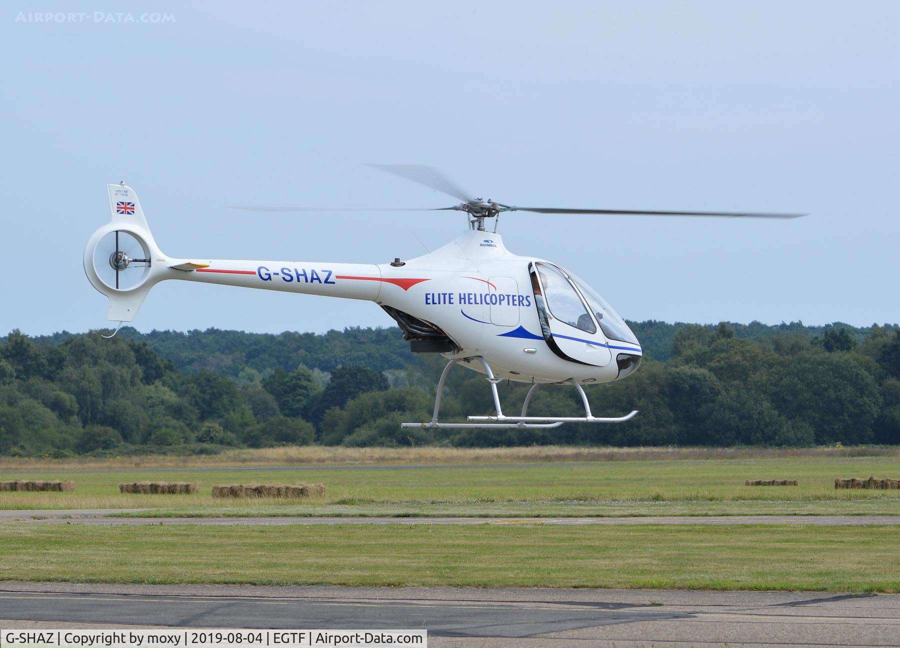 G-SHAZ, 2018 Guimbal Cabri G2 C/N 1238, Guimbal Cabri G2 departing Fairoaks.