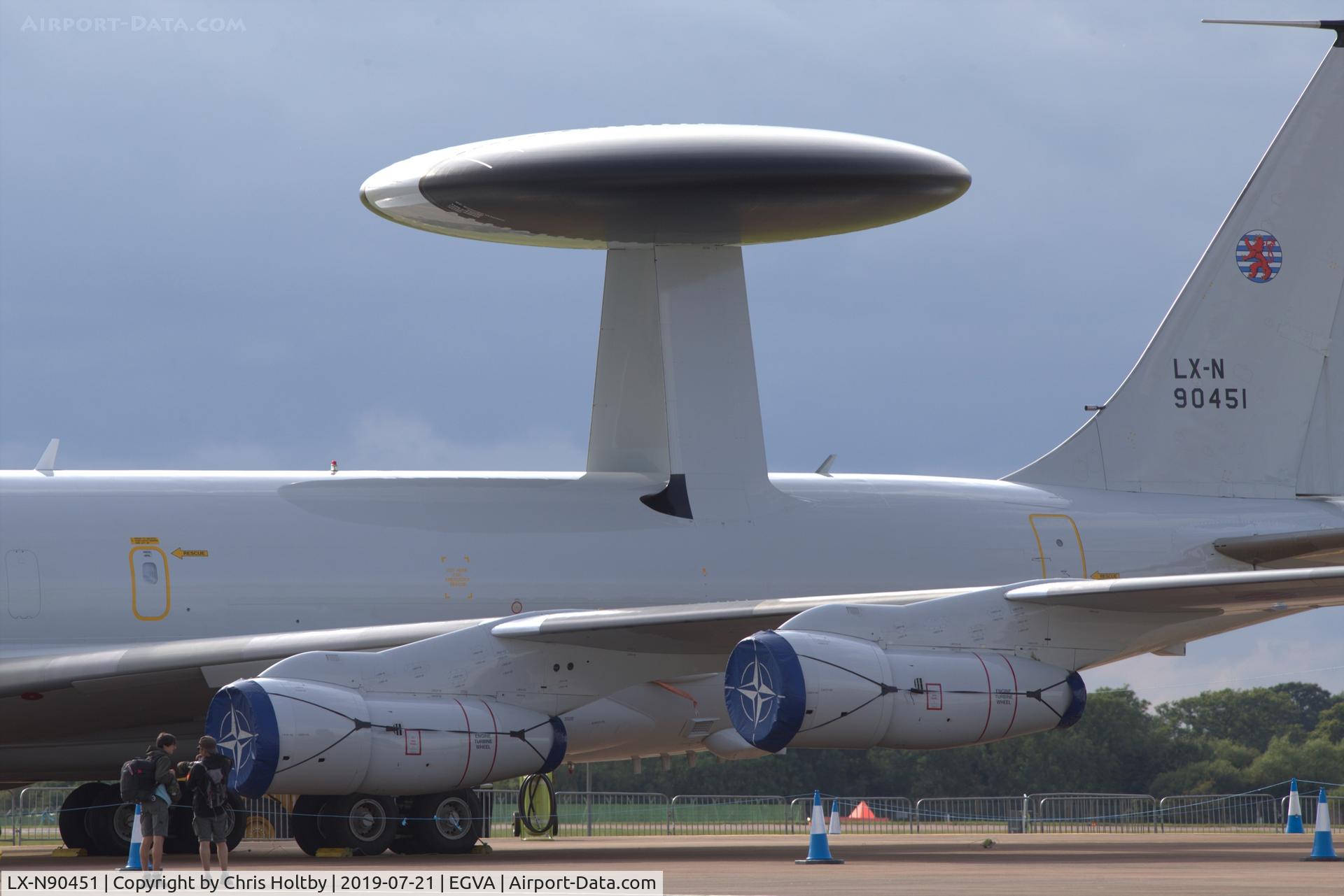 LX-N90451, 1983 Boeing E-3A Sentry C/N 22846, Tail section of the NATO Sentry at RIAT 2019