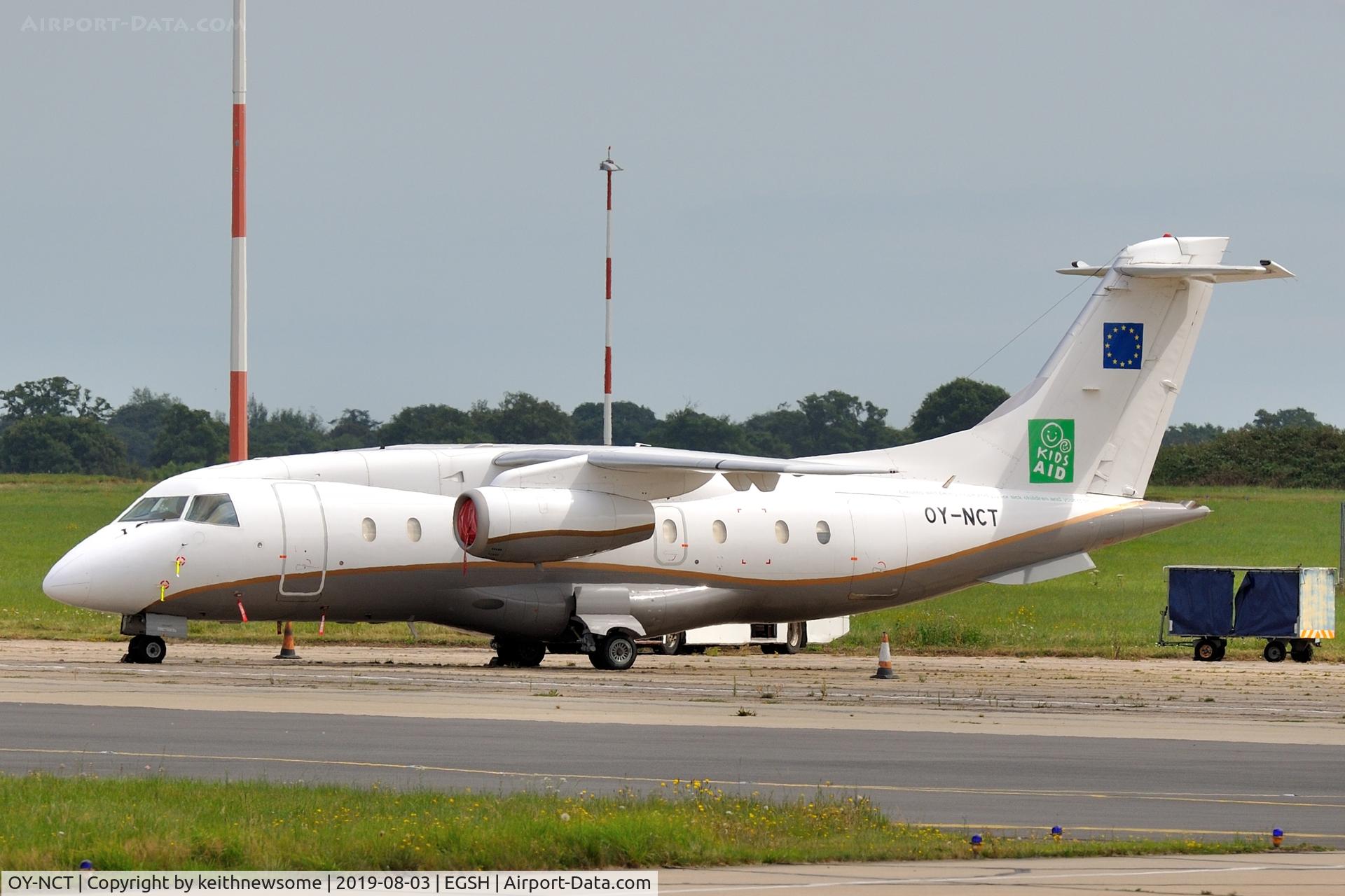 OY-NCT, 2001 Dornier 328-310 C/N 3213, Arrived at Norwich from Toulouse.