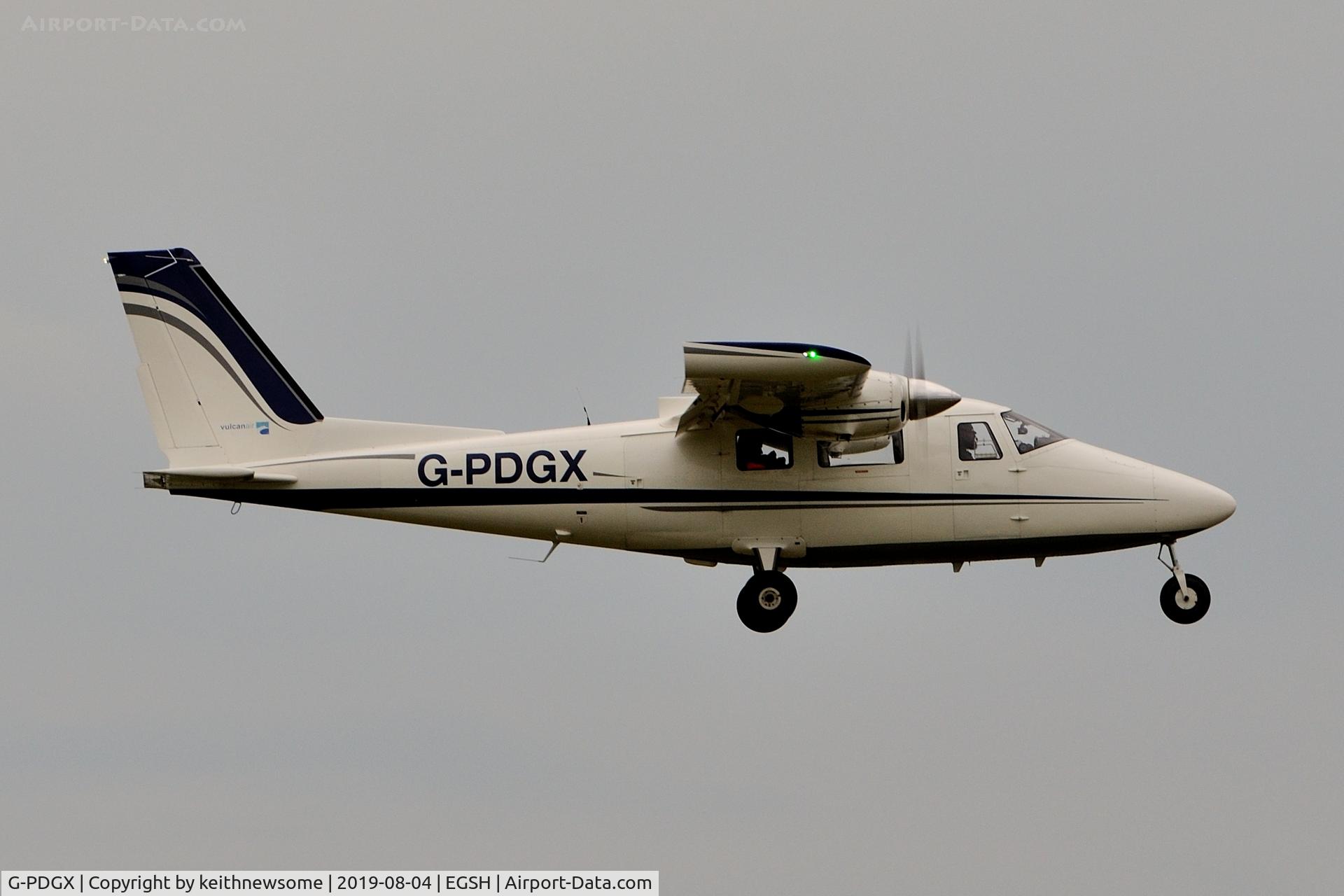 G-PDGX, 2015 Vulcanair P-68R Victor C/N 483-50, Late evening arrival.