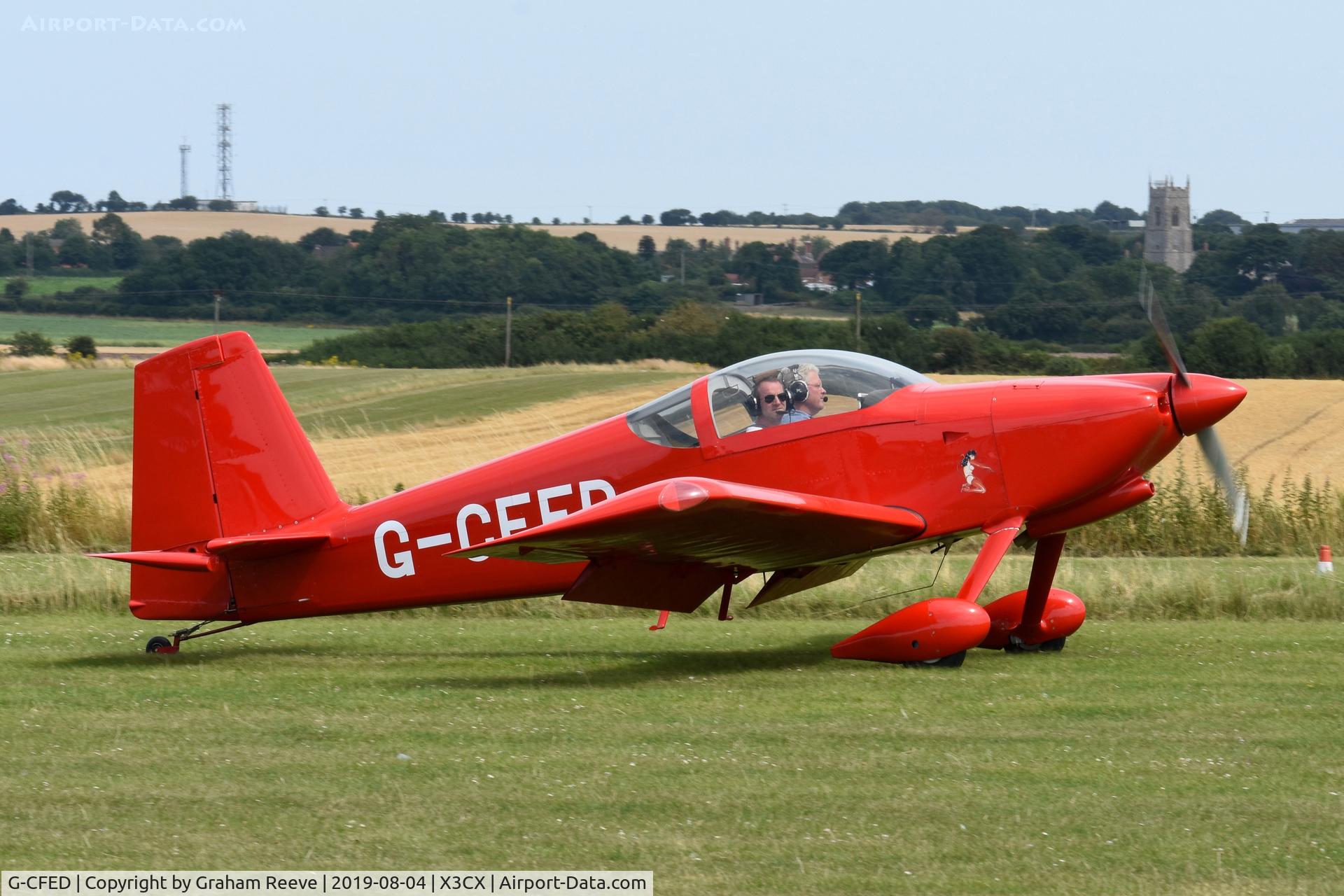 G-CFED, 2008 Van's RV-9 C/N PFA 320-14414, Just landed at Northrepps.