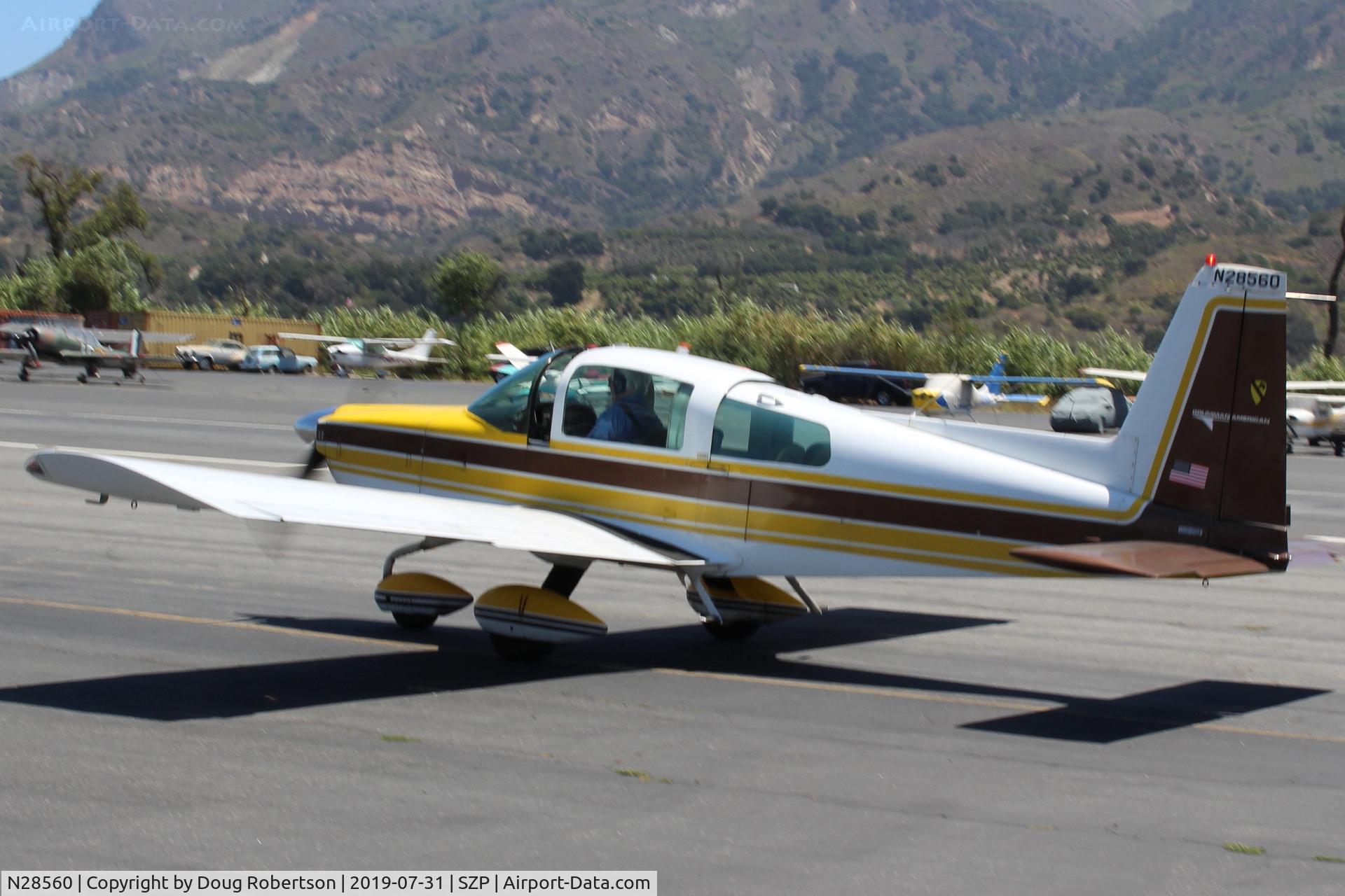 N28560, 1977 Grumman American AA-5B Tiger C/N AA5B0682, 1977 GRUMMAN AMERICAN AA-5B TIGER, Lycoming O&VO-360 180 hp, taxi