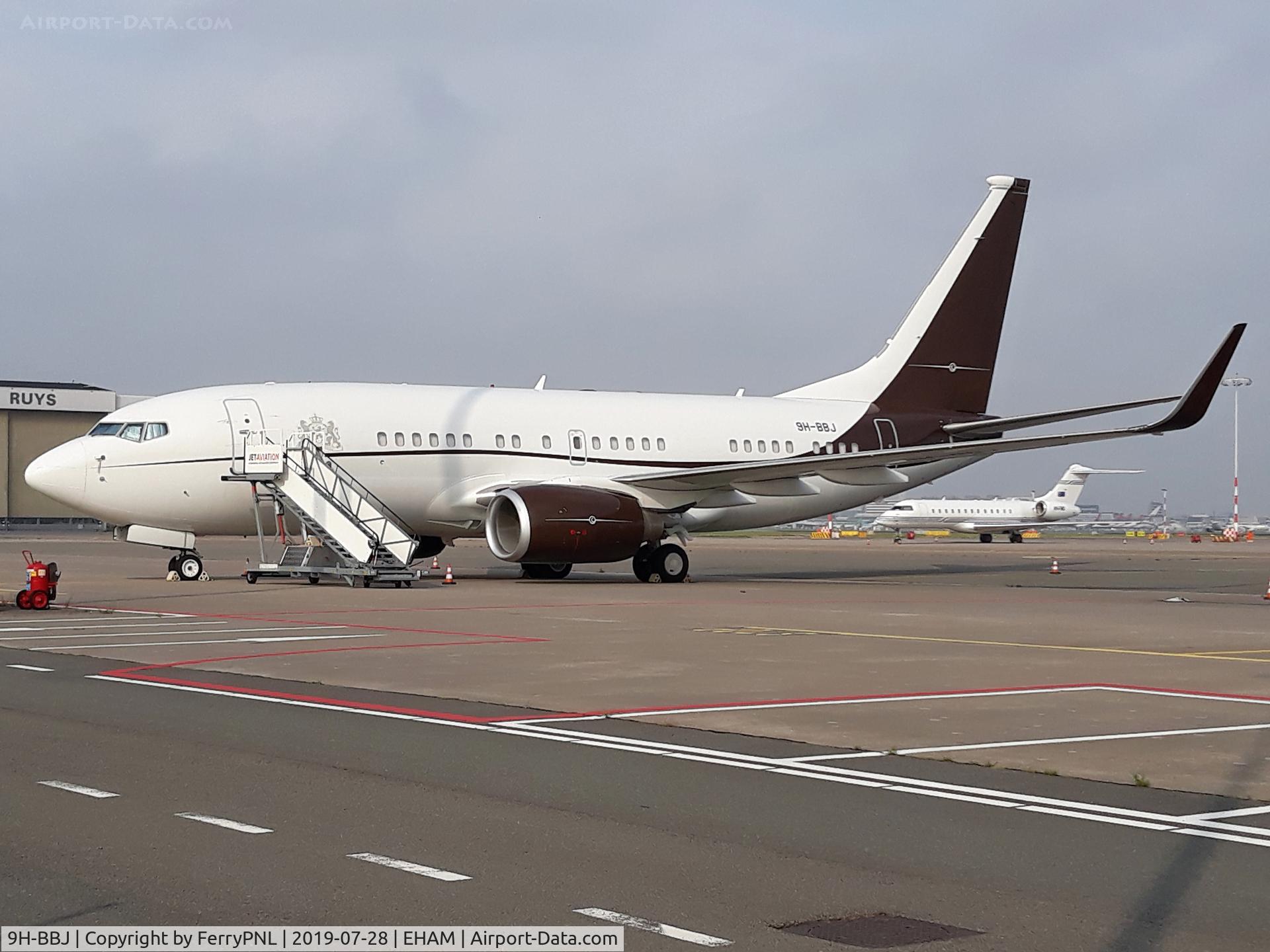 9H-BBJ, 2000 Boeing 737-7BC C/N 30791, BBJ waiting for its ferry flight back to its lessor now that Dutch government BBJ has been delivered.