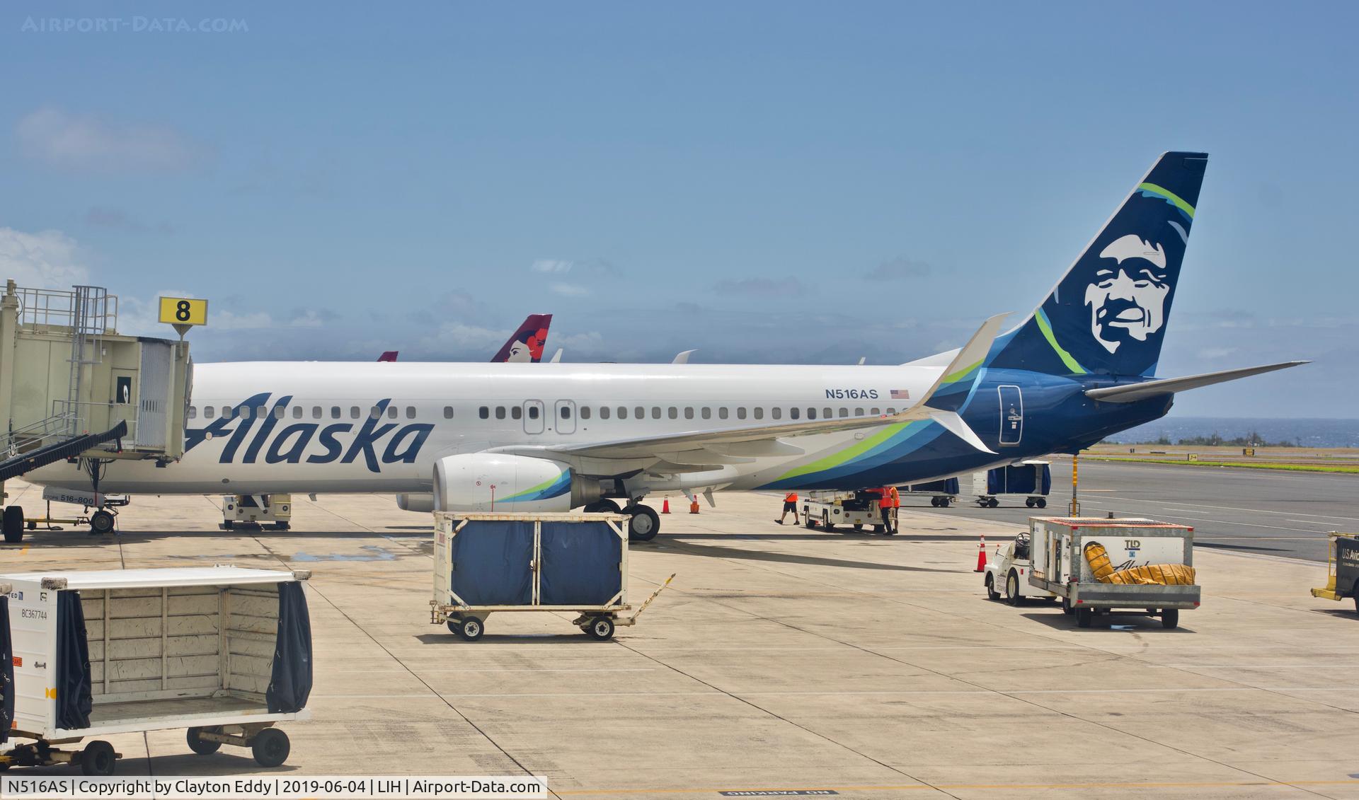 N516AS, 2008 Boeing 737-890 C/N 39044, LIH 2019.