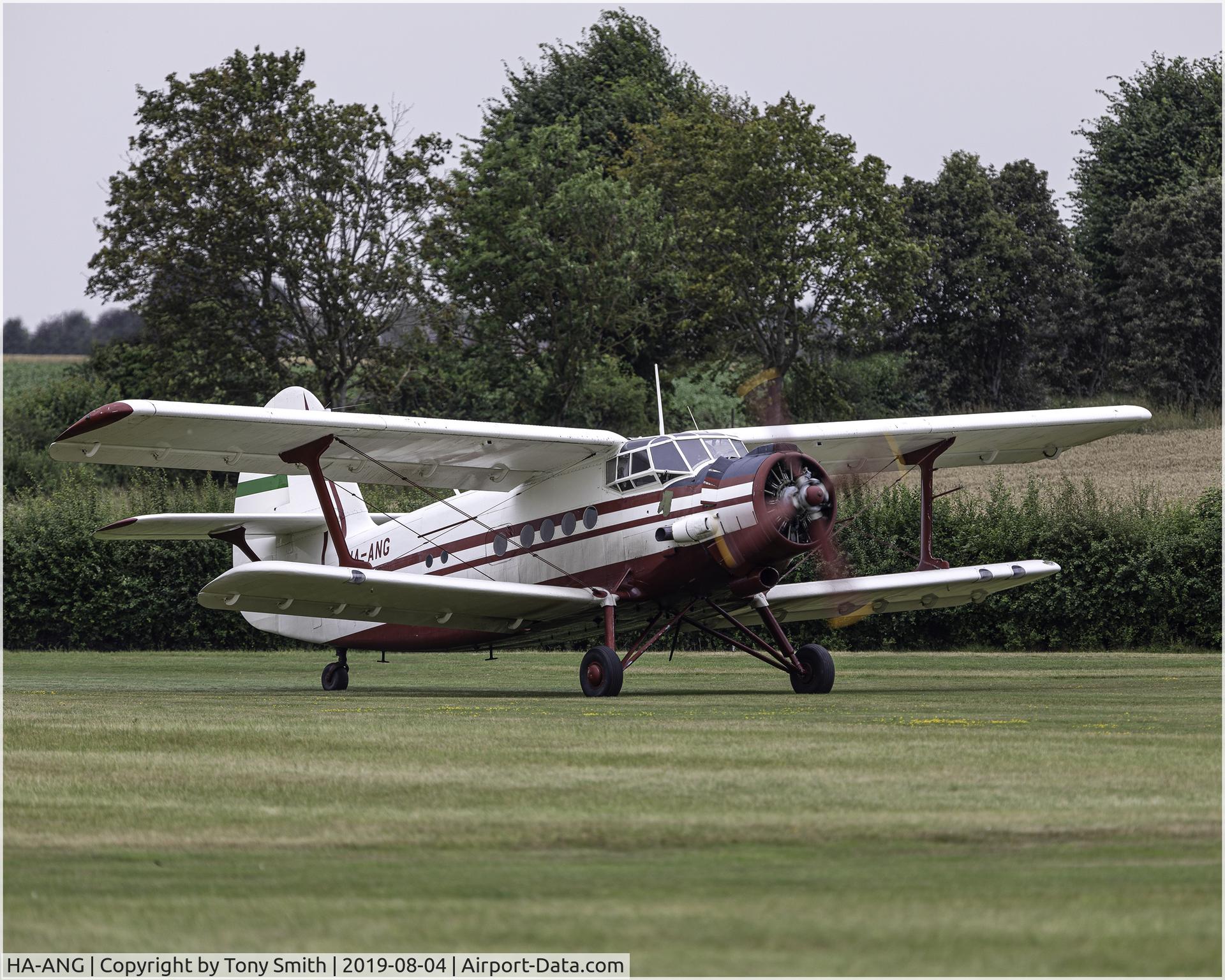 HA-ANG, 1972 Antonov An-2P C/N 1G132-53, Getting ready to take of at Old Warden for the Shuttleworth Collection Family Airshow.