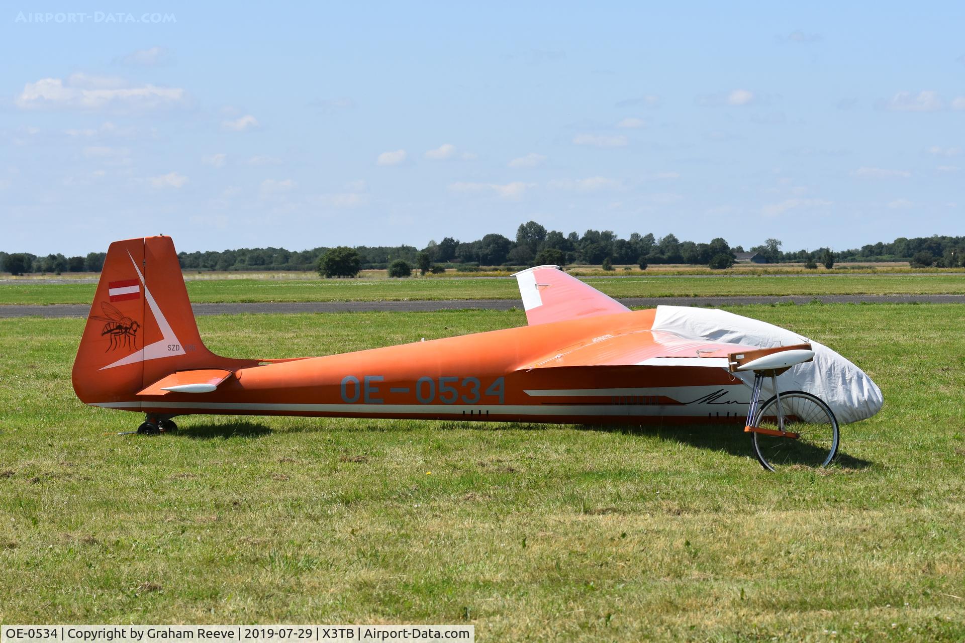 OE-0534, PZL-Bielsko SZD-22C Mucha Standard C/N Unknown, Parked at Tibenham.