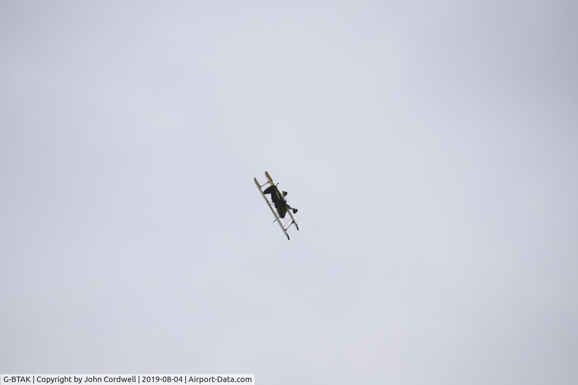 G-BTAK, 1983 EAA Acro Sport II C/N 1468, Doing a roll over Wotton-under-Edge