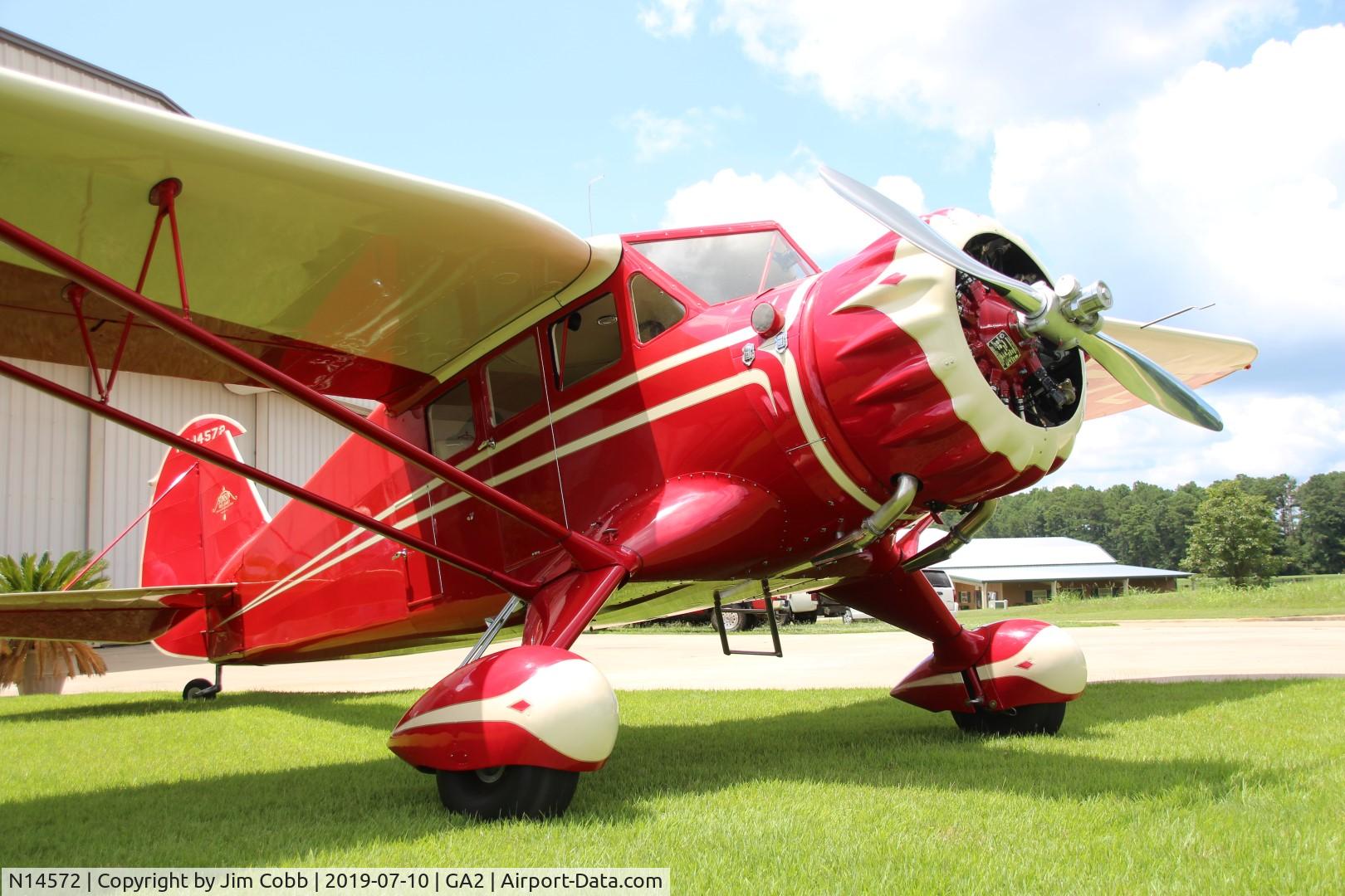 N14572, 1934 Stinson SR-5A Reliant C/N 9308-A, SR-5 at Peach State Airport prior to first flight after total restoration 12July2019