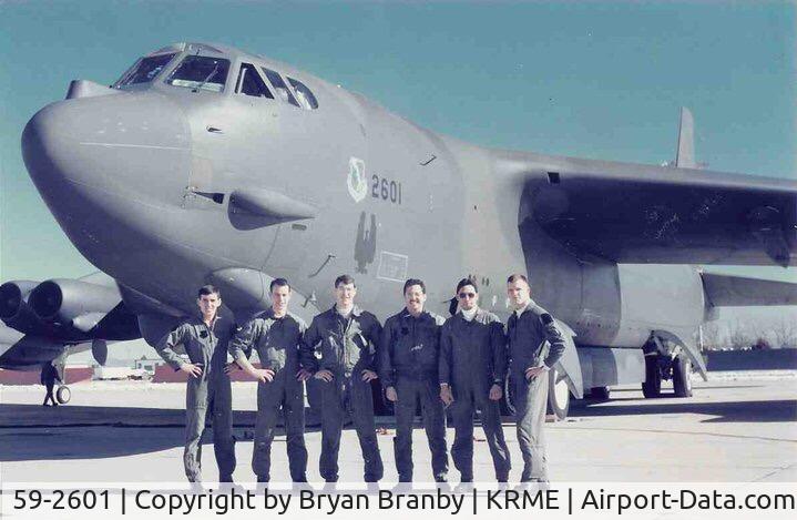 59-2601, 1959 Boeing B-52G Stratofortress C/N 464364, 668th Bomb Squadron, 416th Bomb Wing. Griffiss AFB NY 
59-2601 was the Phoenix Award winner for the USAF