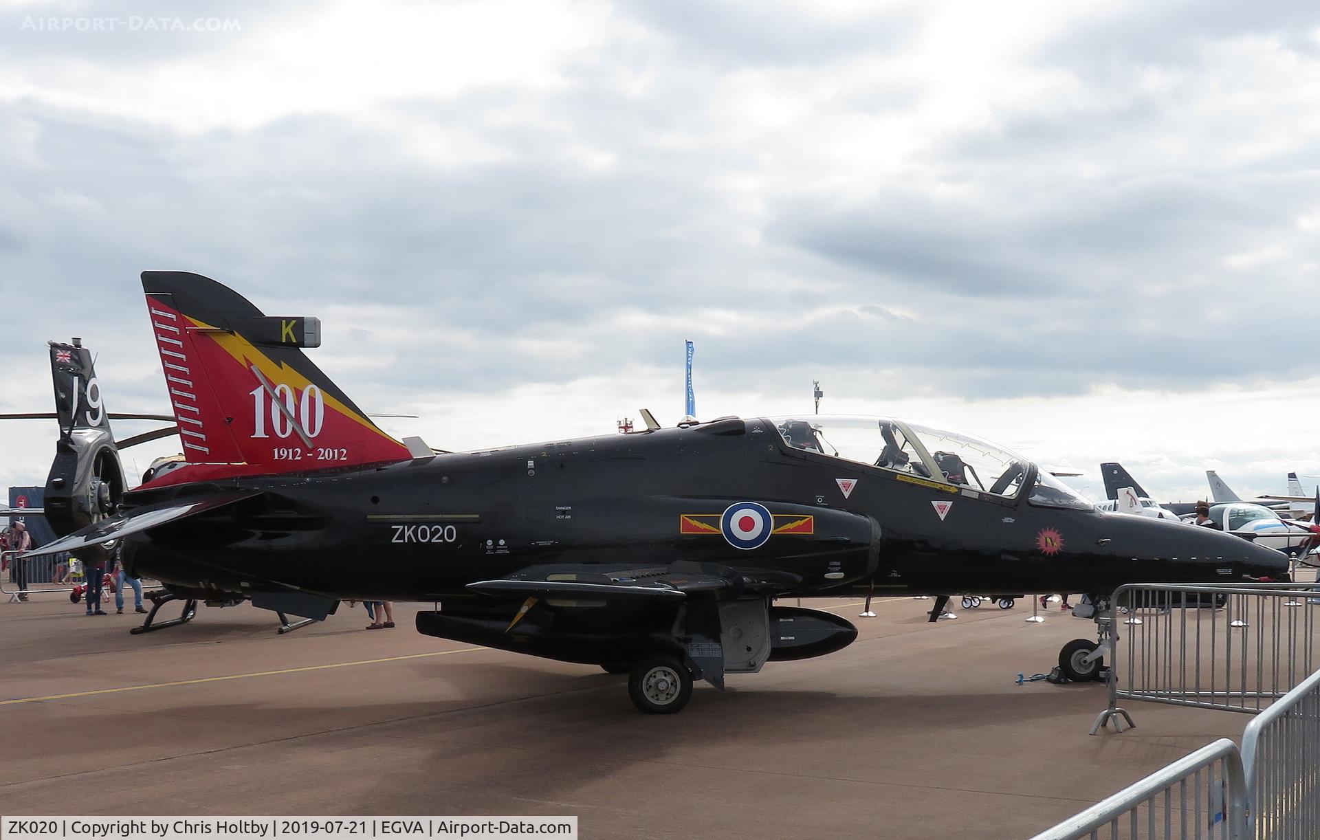 ZK020, 2009 British Aerospace Hawk T2 C/N RT011/1249, Hawk on static display visiting from RAF Valley at RIAT 2019 RAF Fairford