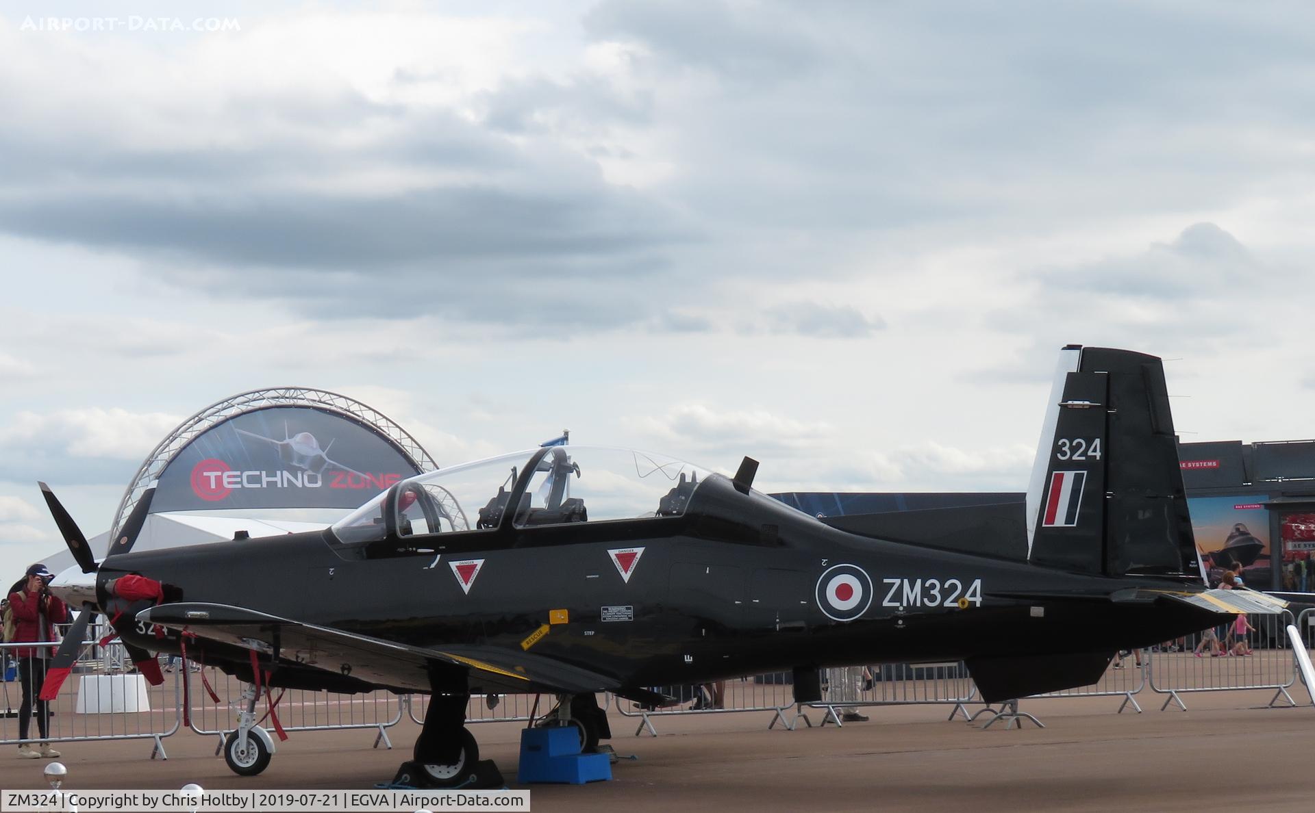 ZM324, 2017 Beechcraft T-6C Texan T.1 C/N PM-111, On static display at RIAT 2019 RAF FAirford