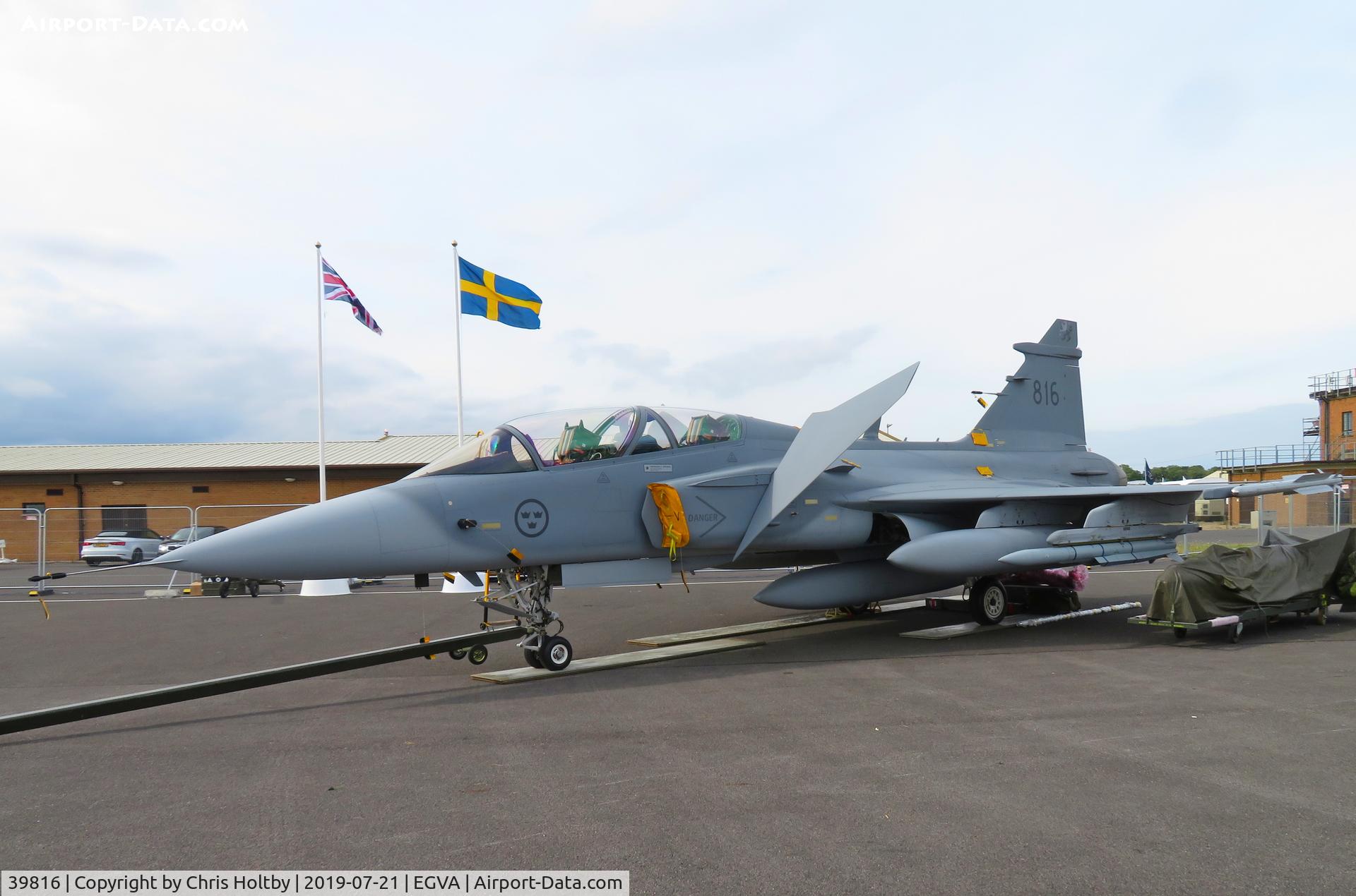 39816, Saab JAS-39D Gripen C/N 39816, Swedish Air Force Gripen on static display at RIAT 2019 Fairford