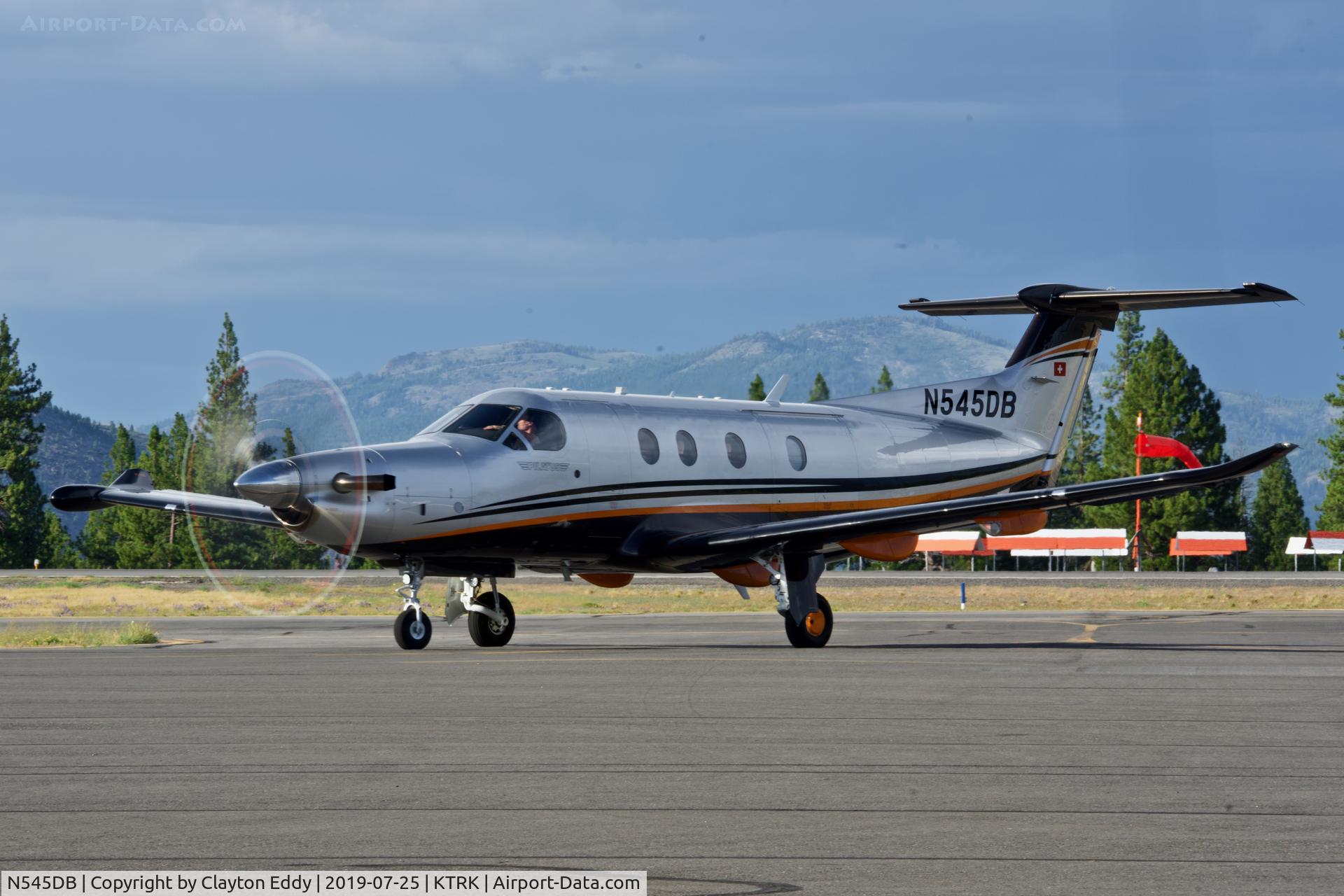 N545DB, 2017 Pilatus PC-12/47E C/N 1740, Truckee Airport California 2019.
