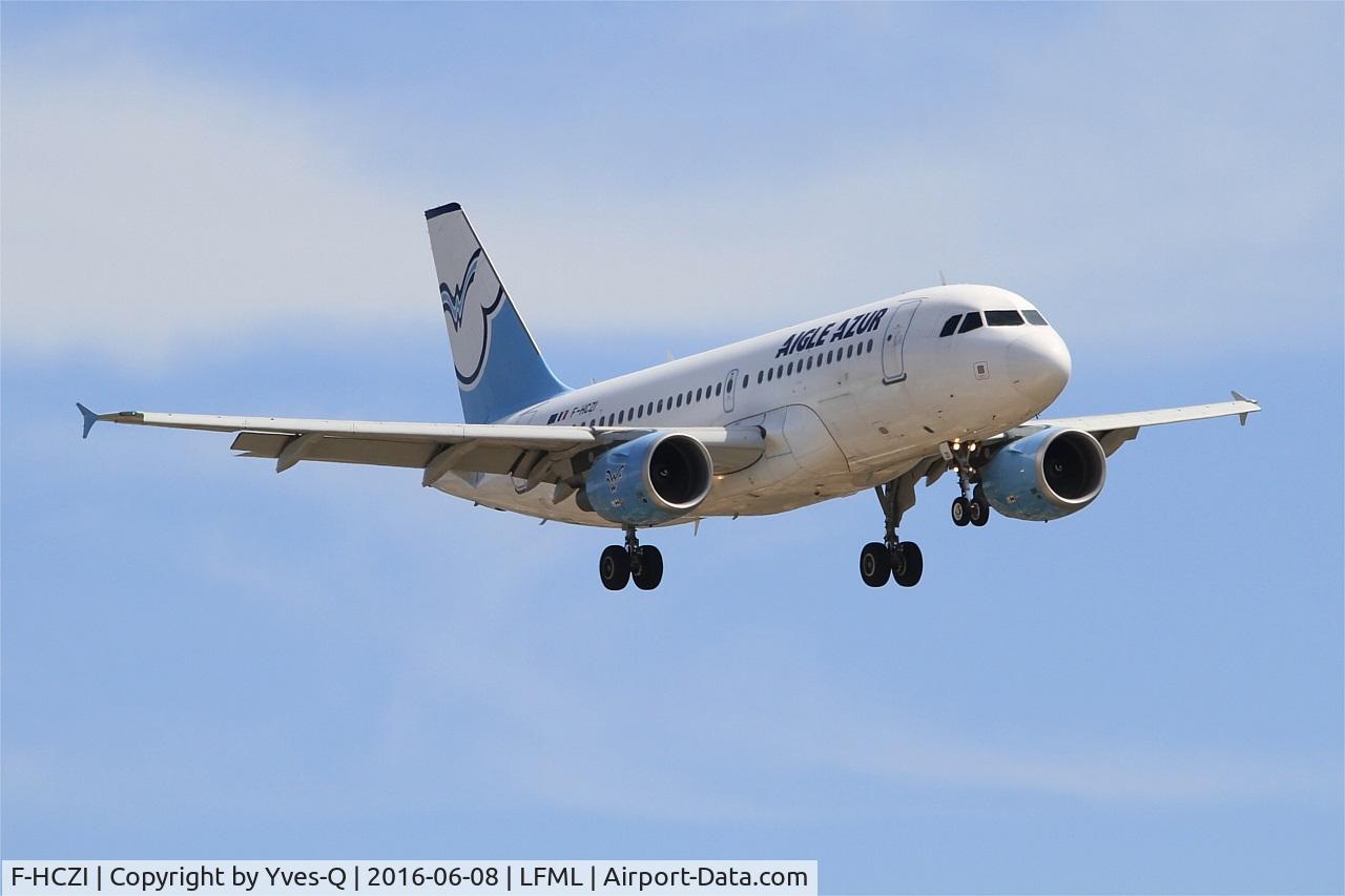 F-HCZI, 2010 Airbus A319-112 C/N 4268, Airbus A319-112, Short approach rwy 31R, Marseille-Provence Airport (LFML-MRS