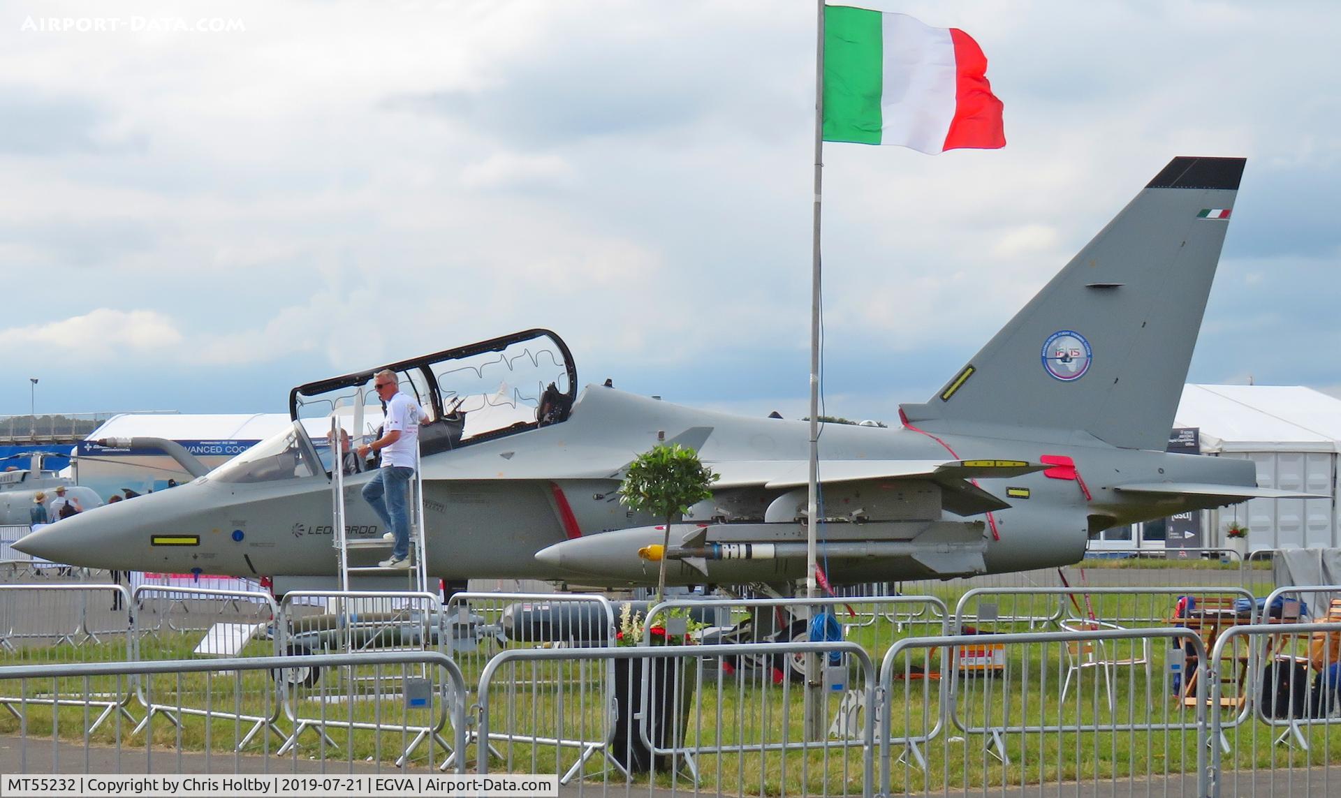 MT55232, Leonardo M-346FA Master C/N unknown_MT55232, On static display at RIAT 2019 RAF Fairford bearing the IFTS - International Flight Training School tail badge